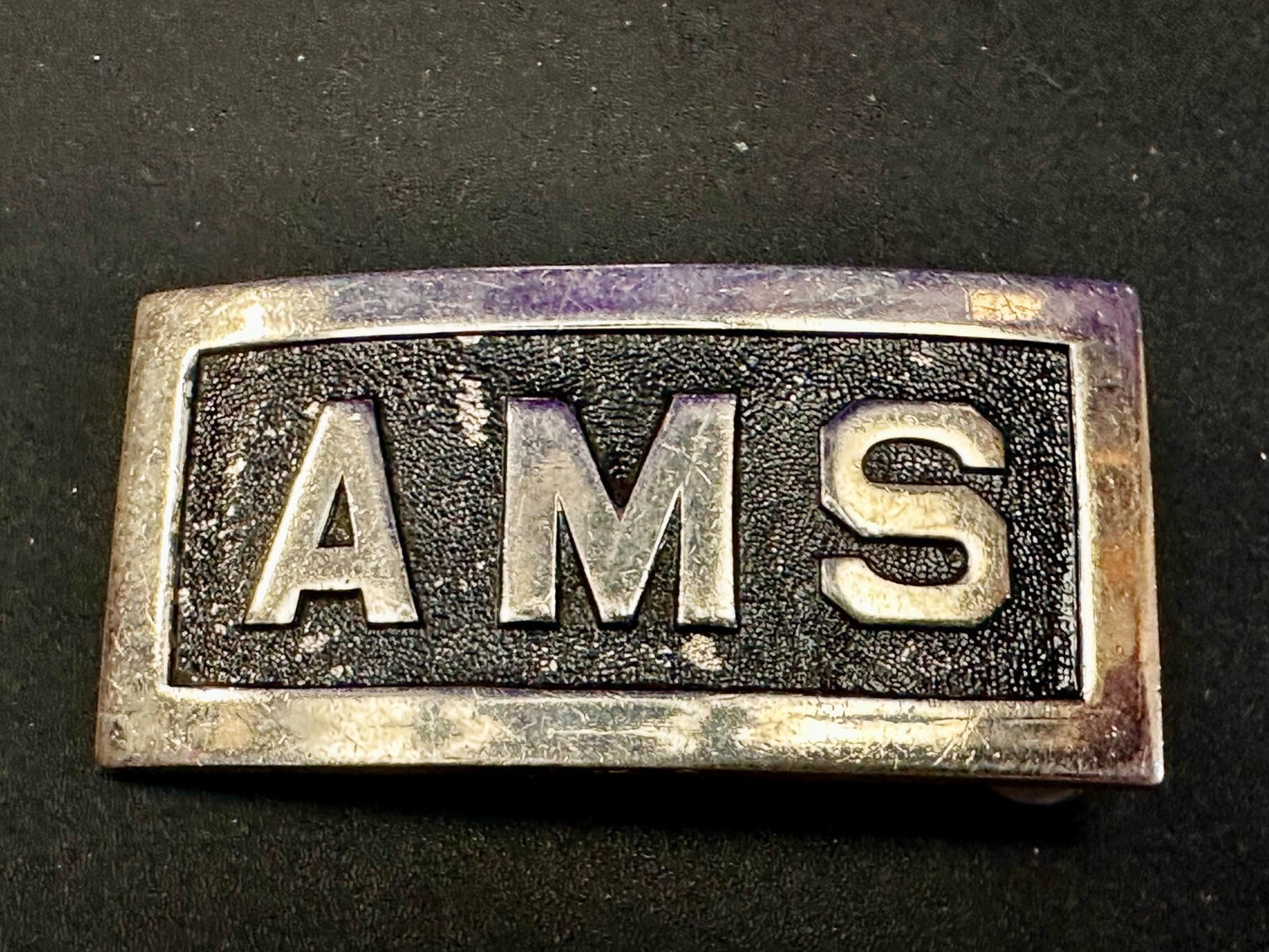 AMS Advanced Math & Science High School Initials Letters Belt Buckle