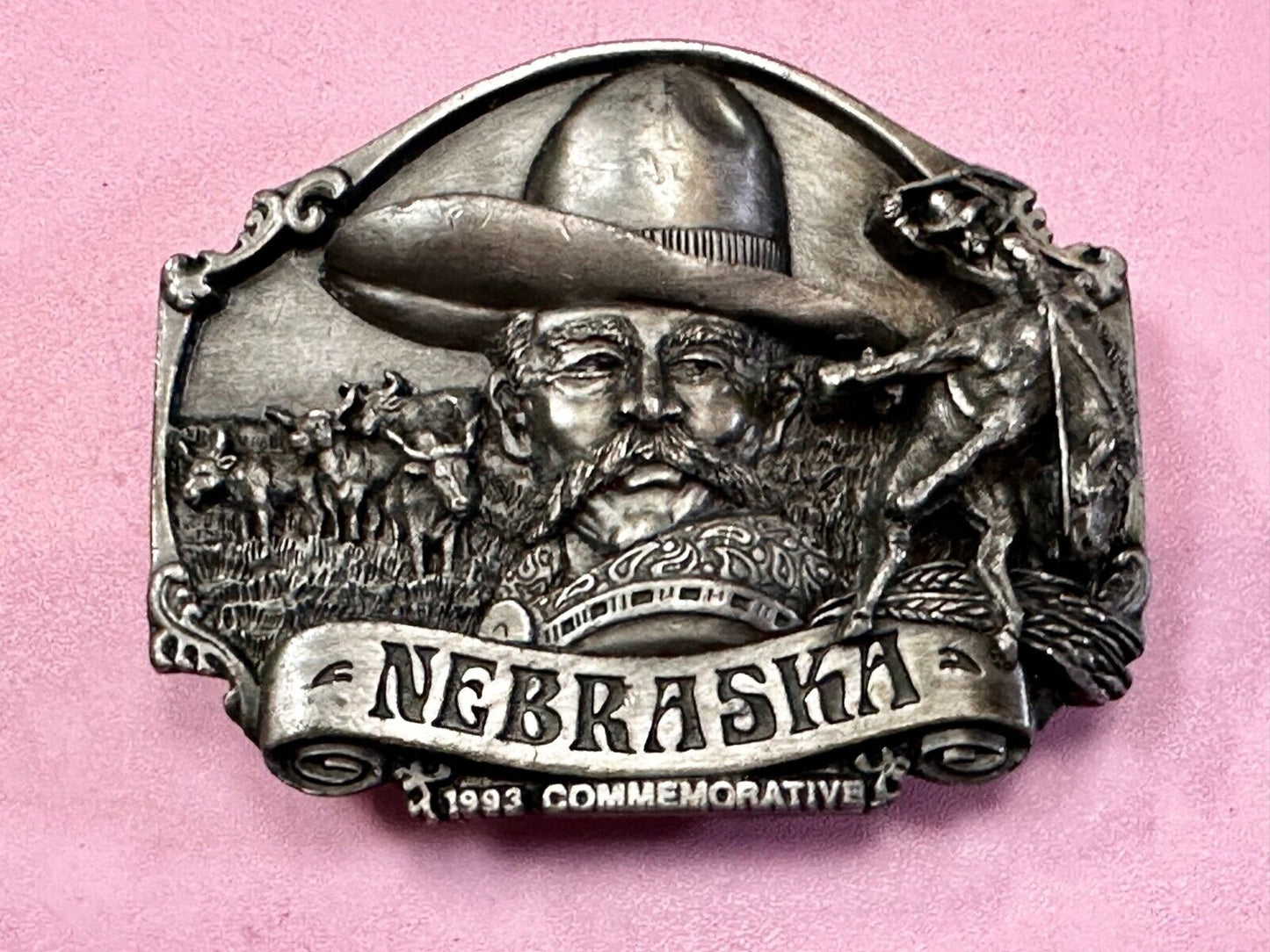 The Great State of Nebraska 1993 10th Annual Commemorative Siskiyou Belt Buckle