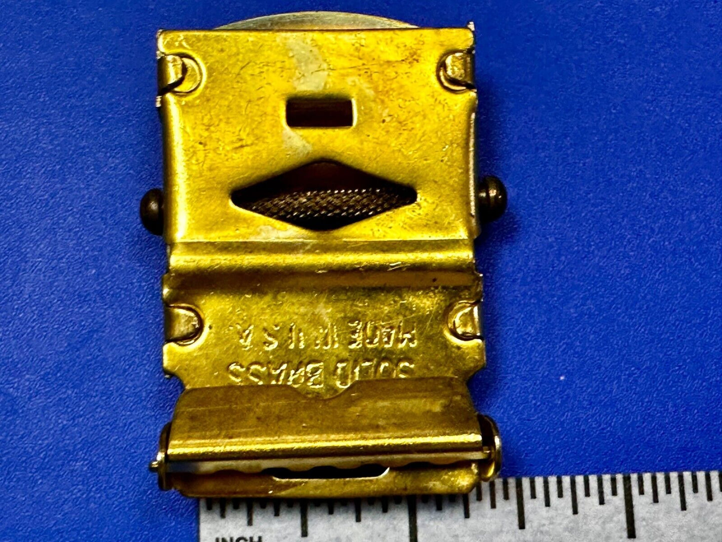 US Navy Aviator Officer Pilot Air Warfare Eagle Seal Brass Ratchet Belt Buckle