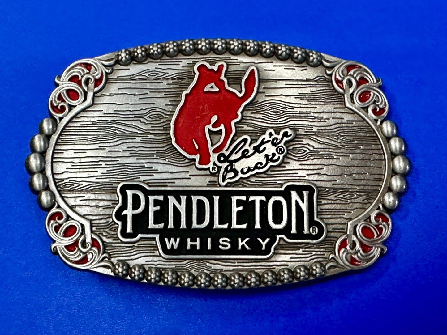 2023 Pendleton Whiskey Let'er Buck Rodeo Cowboy Montana Silversmiths Belt Buckle