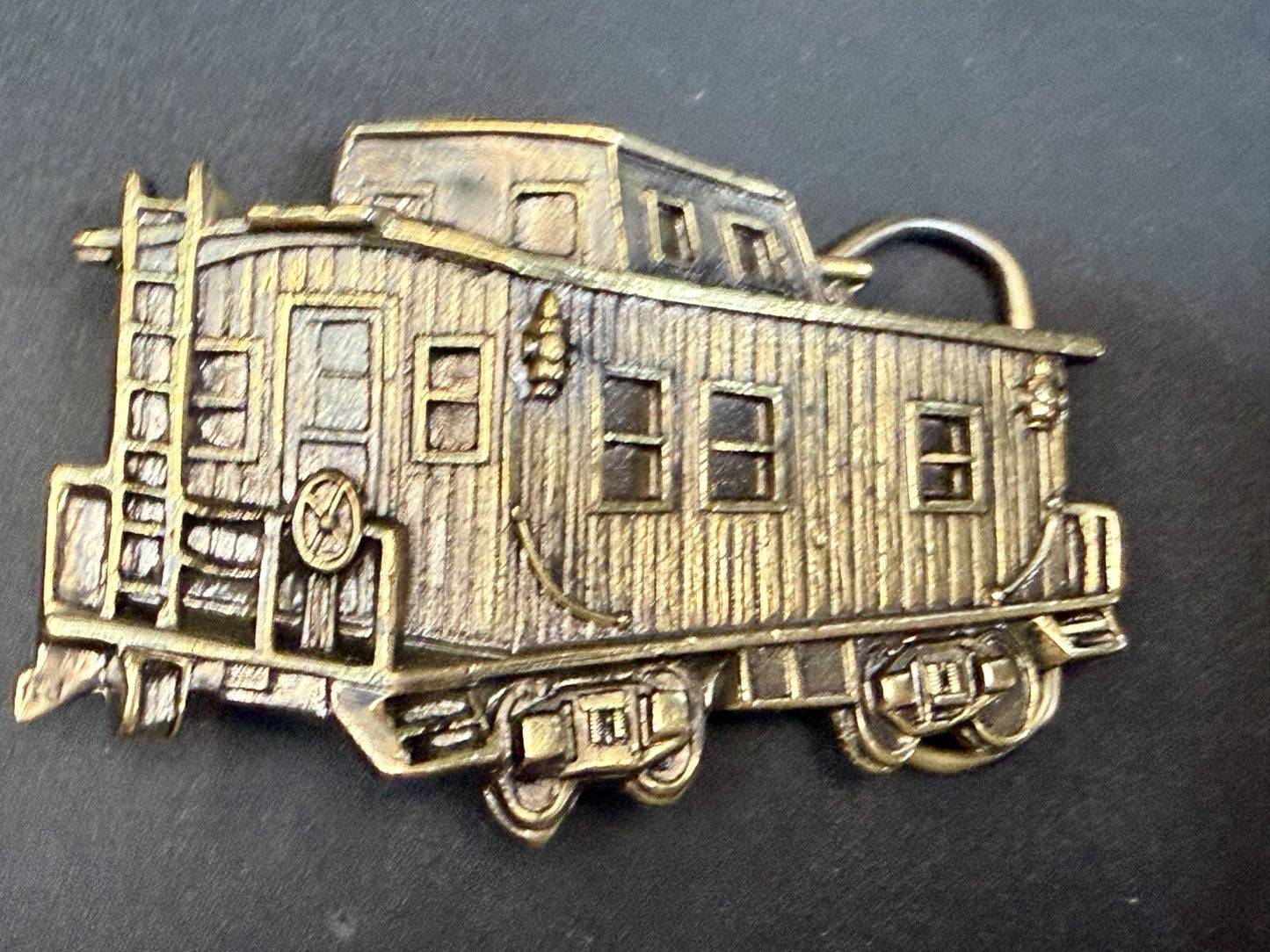Vintage Caboose Railroad Car Freight Train 1979 The Great American Belt Buckle