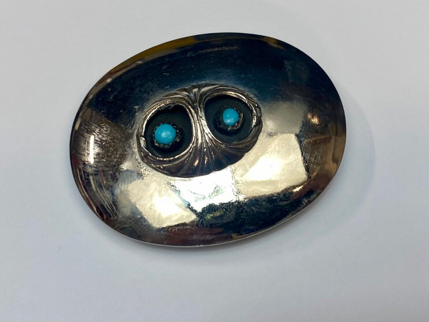 B Cayaditto Zuni Navajo Native American Belt Buckle - see BC hallmark