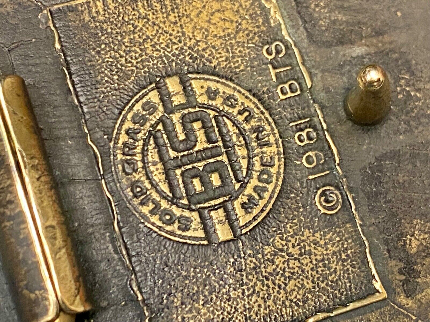 The Oregonian Portland News Paper Vintage Bts Brass Belt Buckle Since 1850