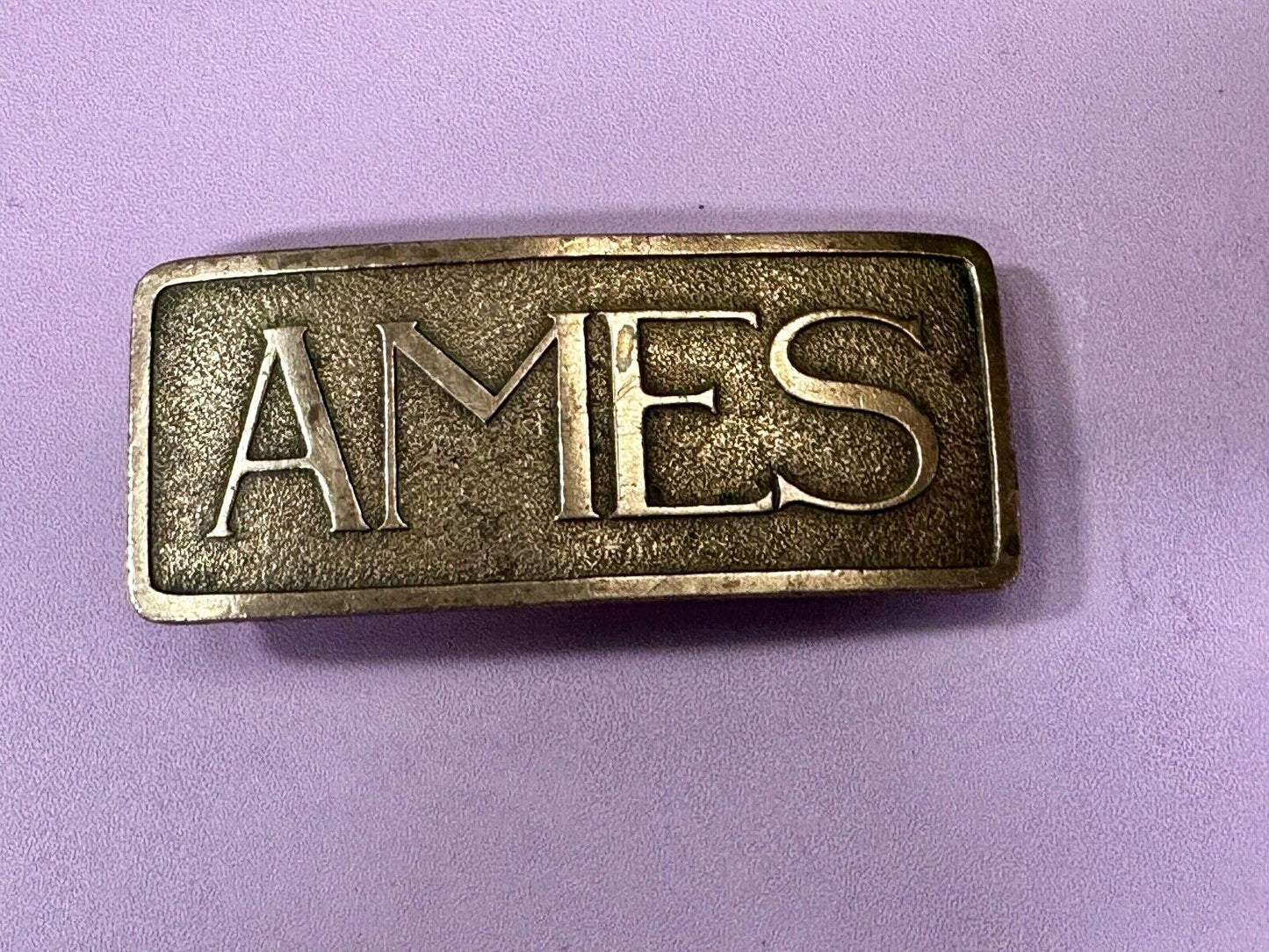 Ames School University Antique Robbins Co Attleboro Mass Belt Buckle