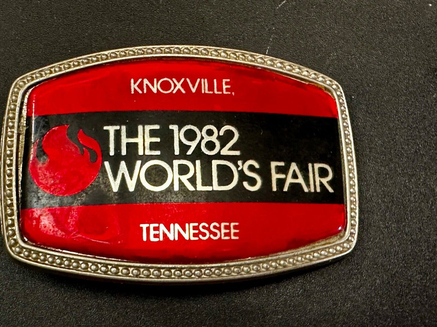The 1982 World's Fair Knoxville Tennessee Souvenir Commemorative Belt Buckle