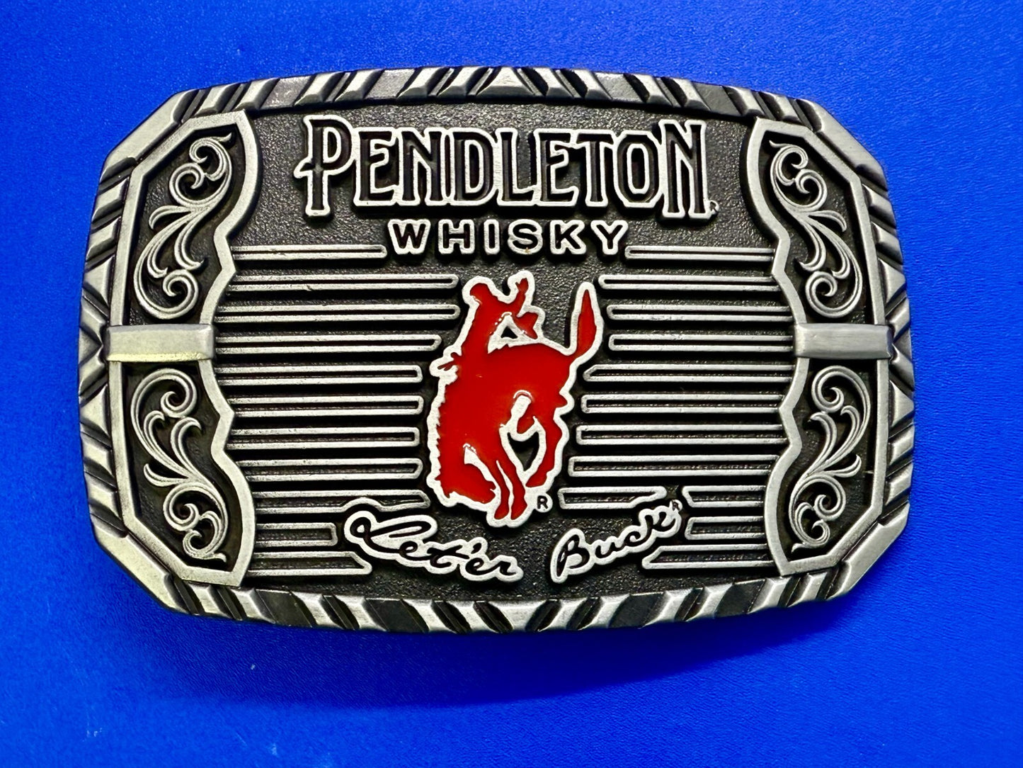 2025 Pendleton Whiskey Let'er Buck Rodeo Cowboy Montana Silversmiths Belt Buckle