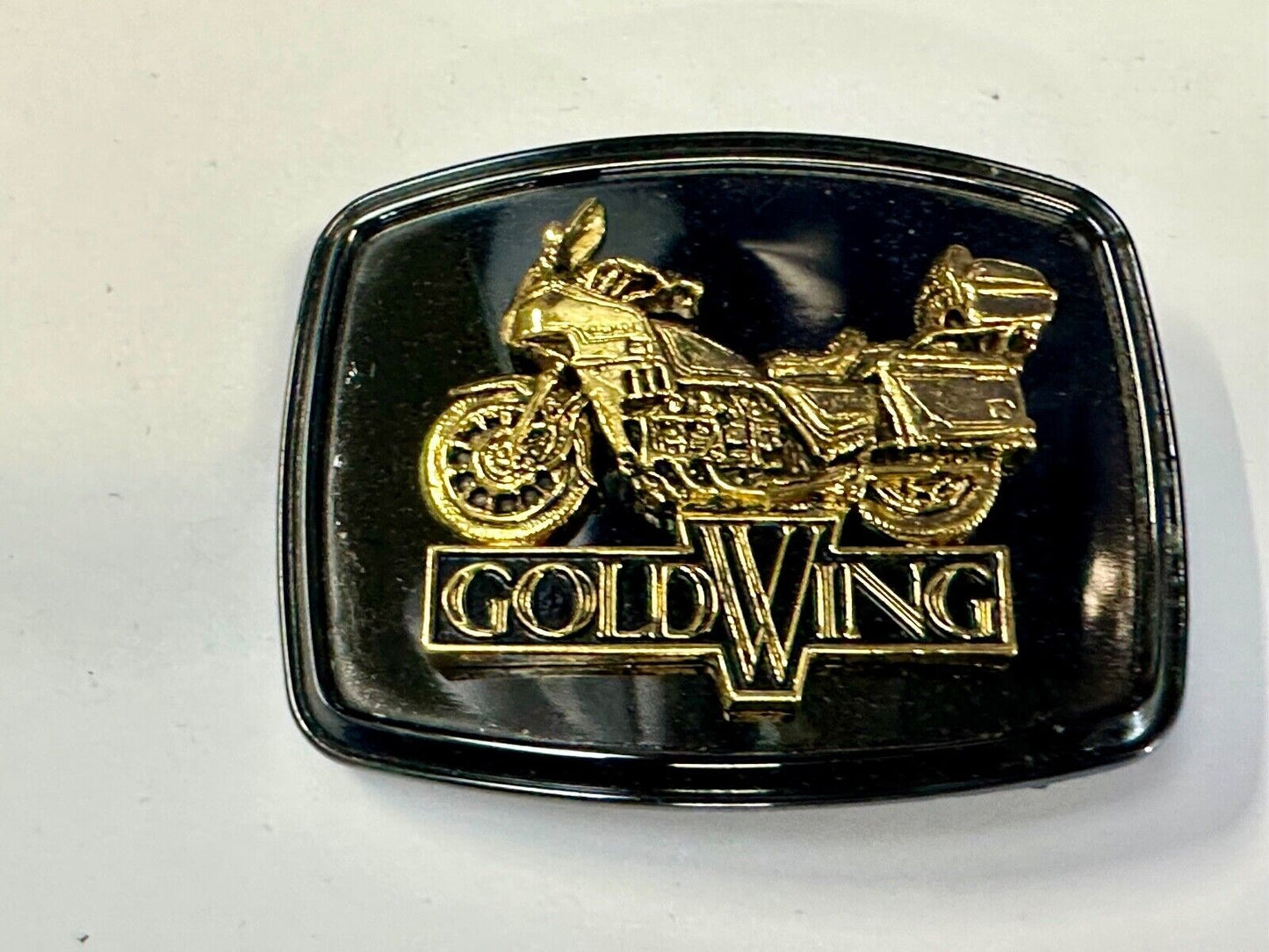 Vintage 1979 Goldwing Motorcycle Metal Belt Buckle by Raintree