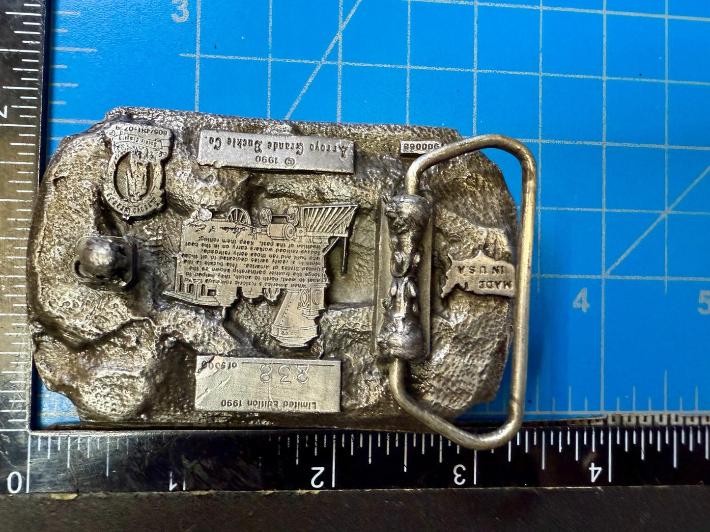 Vintage Historic American Railroad 1990 Commemorative Arroyo Grande Belt Buckle