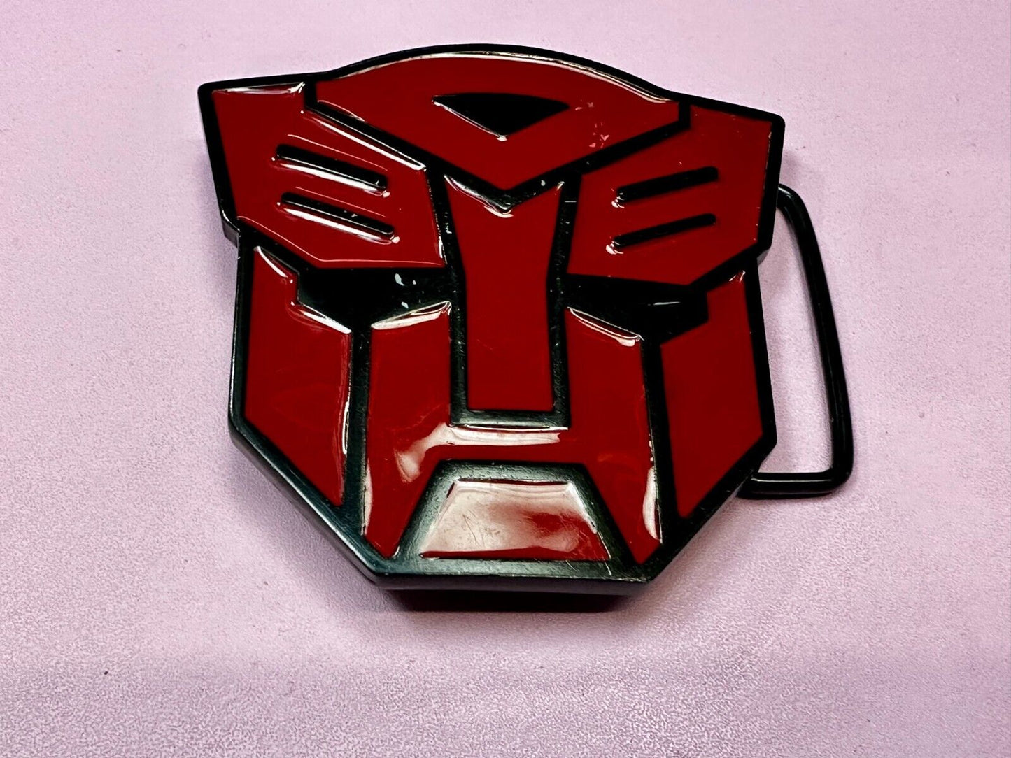The Transformers Autobot More Than Meet The Eyes Symbol Red Cutout Belt Buckle