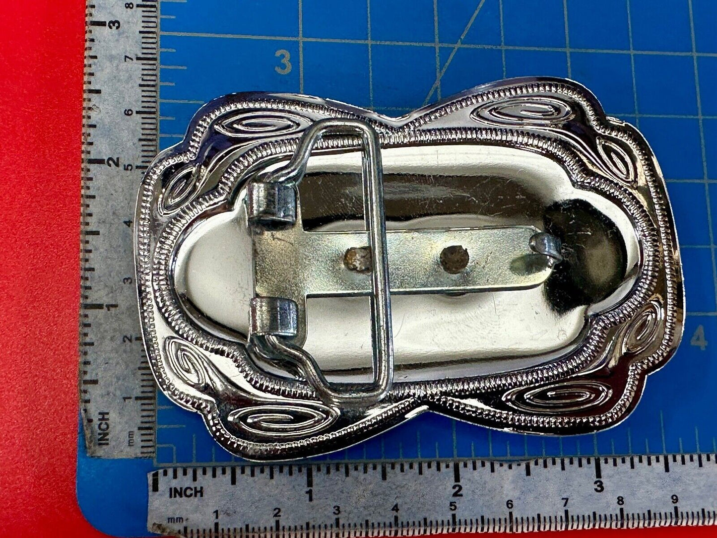 Beautiful Horse head / lucky horseshoe - two tone reflective belt buckle