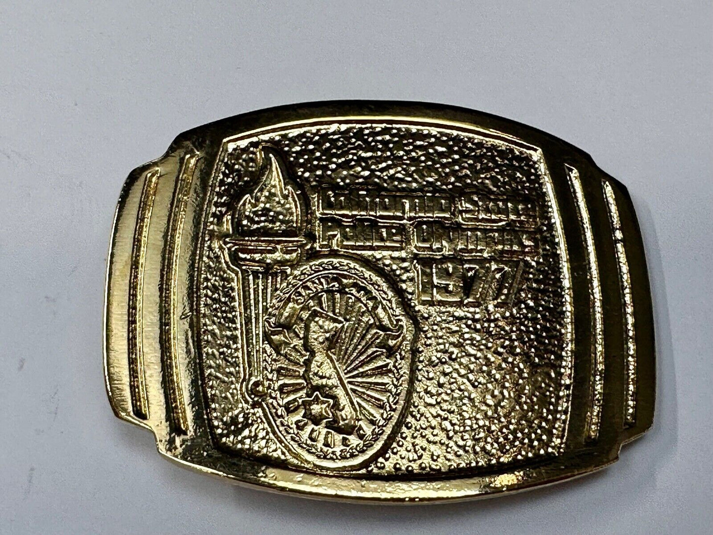 Vintage California State Police Olympics 1977 belt buckle