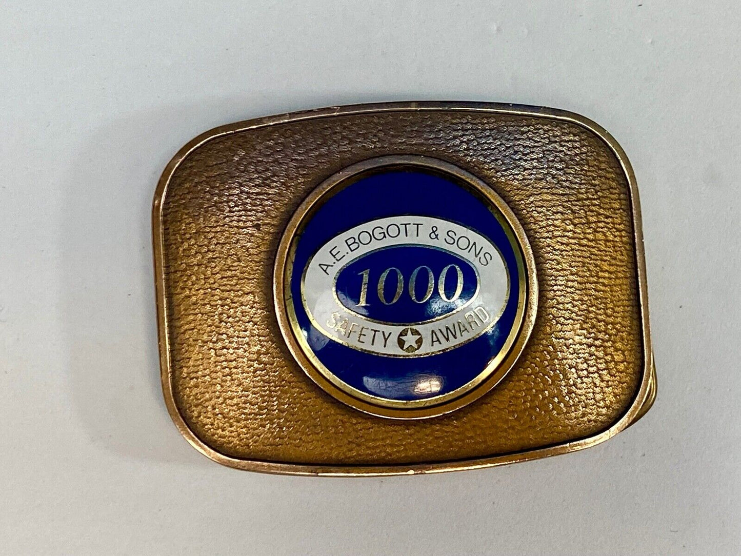 Vintage Ae Boggot And Sons Company Safety Award Belt Buckle