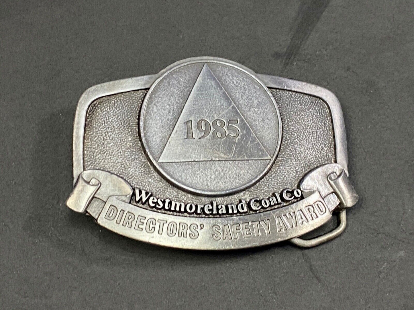 Vintage 1985 Westmoreland Coal Mining Company Directors Safety Award Belt Buckle