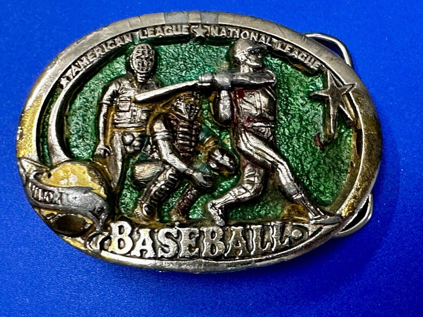 Baseball American & National League Vtg 1982 The Great American Belt Buckle Co
