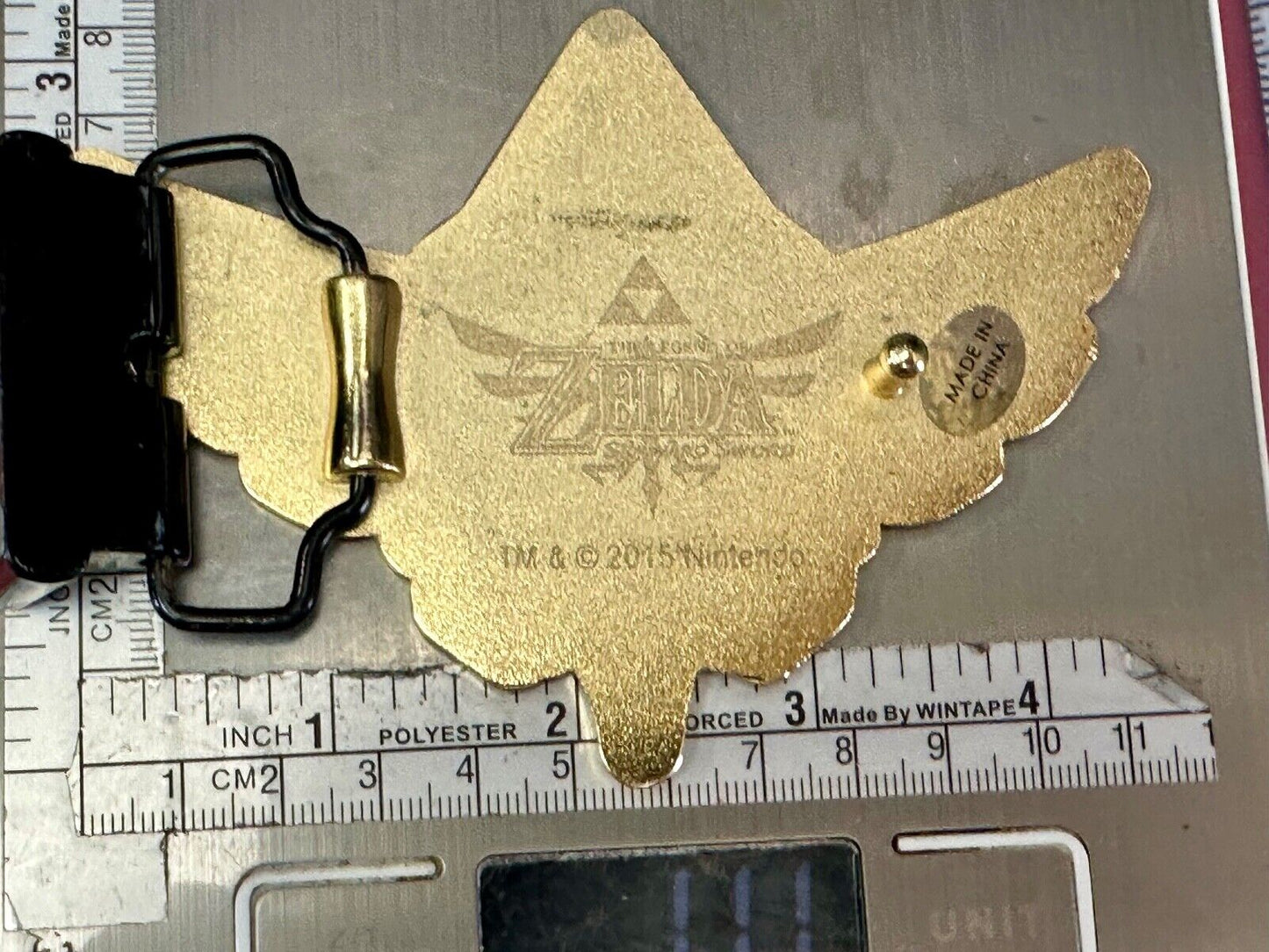 The Legend Of Zelda Black Golden Crest Triforce 2015 Nintendo Belt Buckle Hylian
