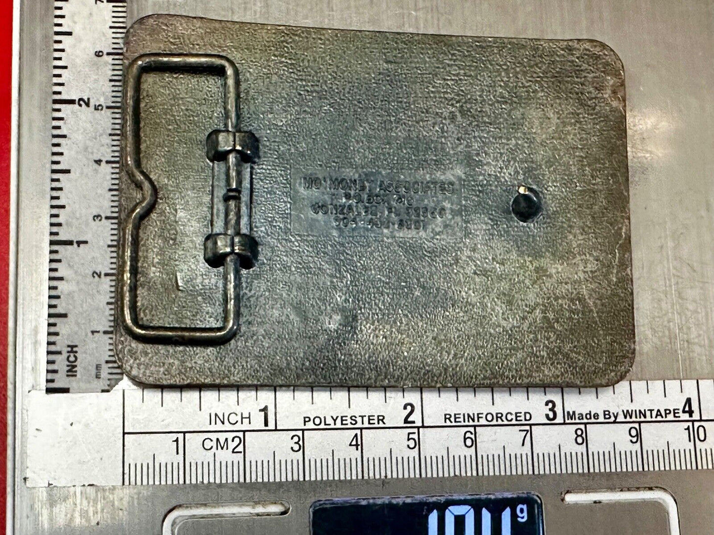 Texas KENR Houston Radio 1070 Vintage Promotional Mo Money Belt Buckle