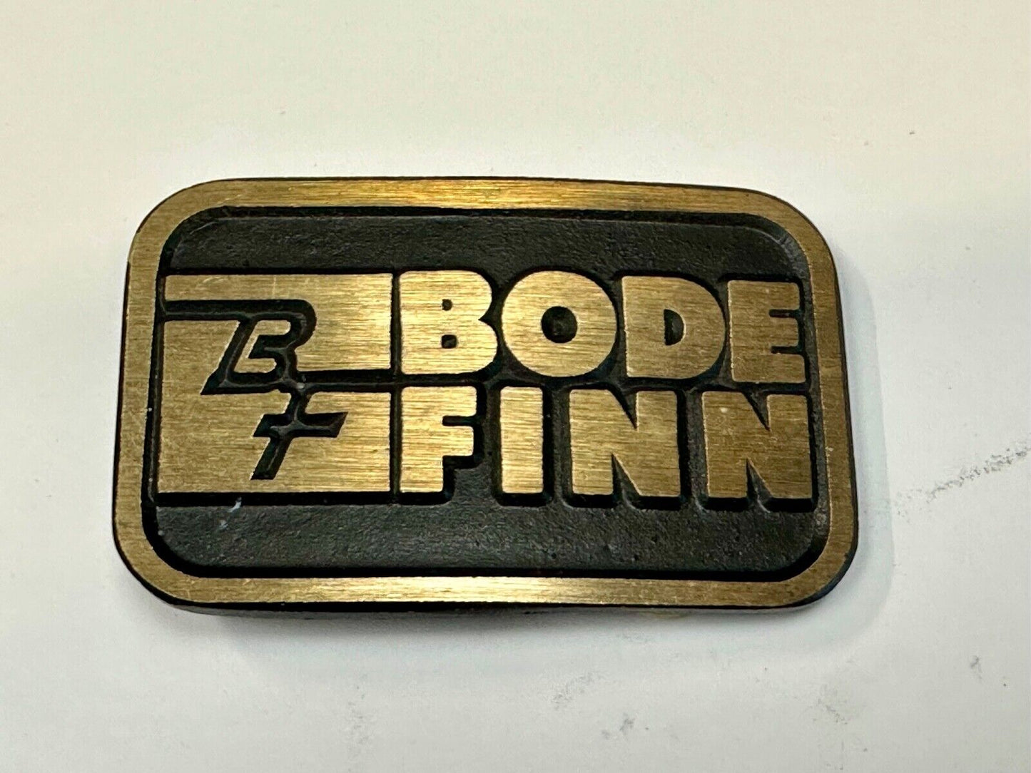 BF Bode Finn Construction Equipment Company Solid Brass Dynabuckle Belt Buckle