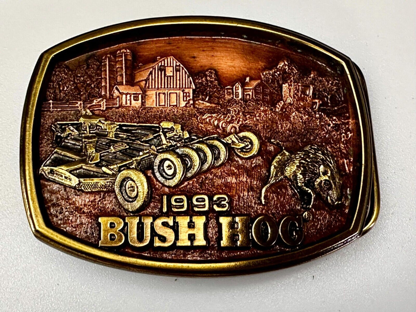 1993 Bush Hog The Legend Agriculture Machine Co. Commemorative Belt Buckle