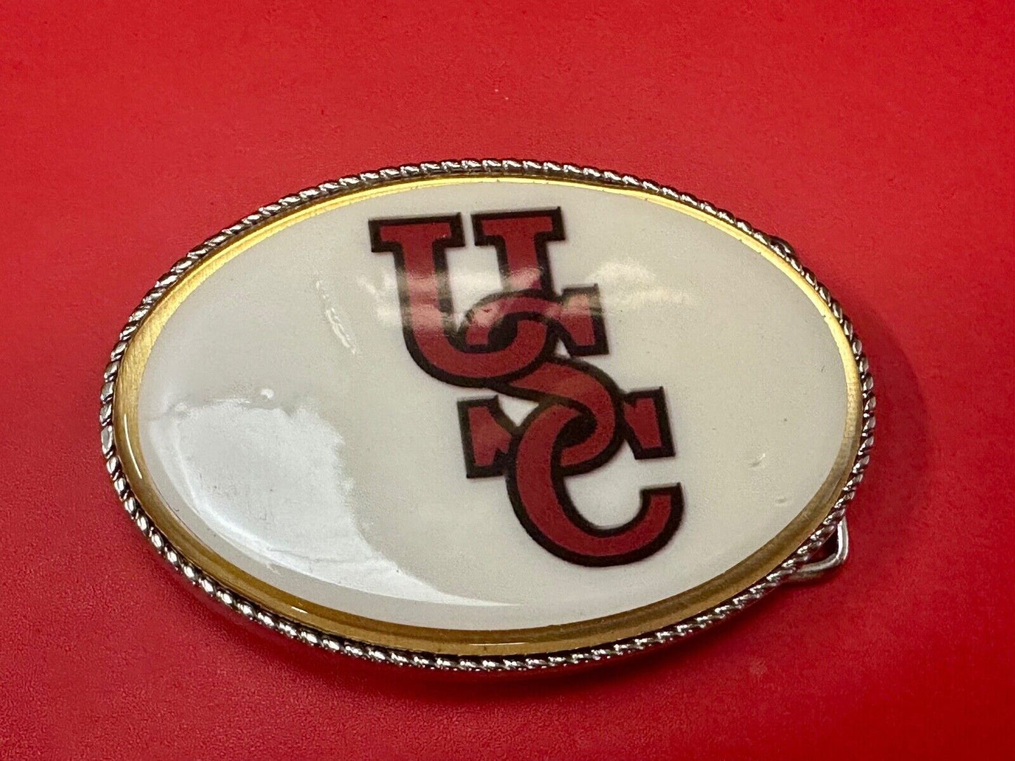 USC University of Southern California LED Flashing belt buckle w/ fresh battery!