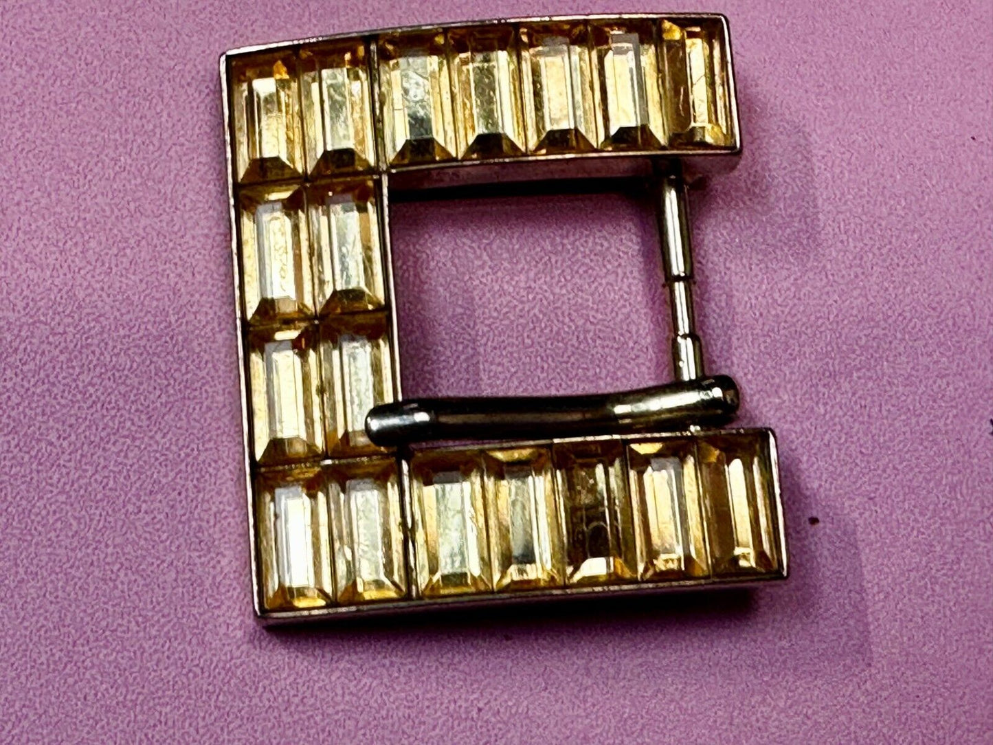 Beautiful Covered Stone? Gold Tone Small Replacement Dress Ladies Belt Buckle
