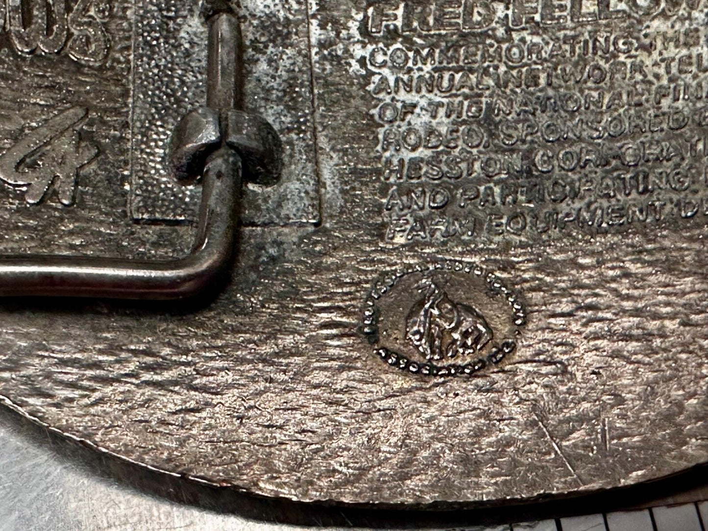 1984 Hesston NFR National Finals Rodeo Cowboys Western Commemorative Belt Buckle