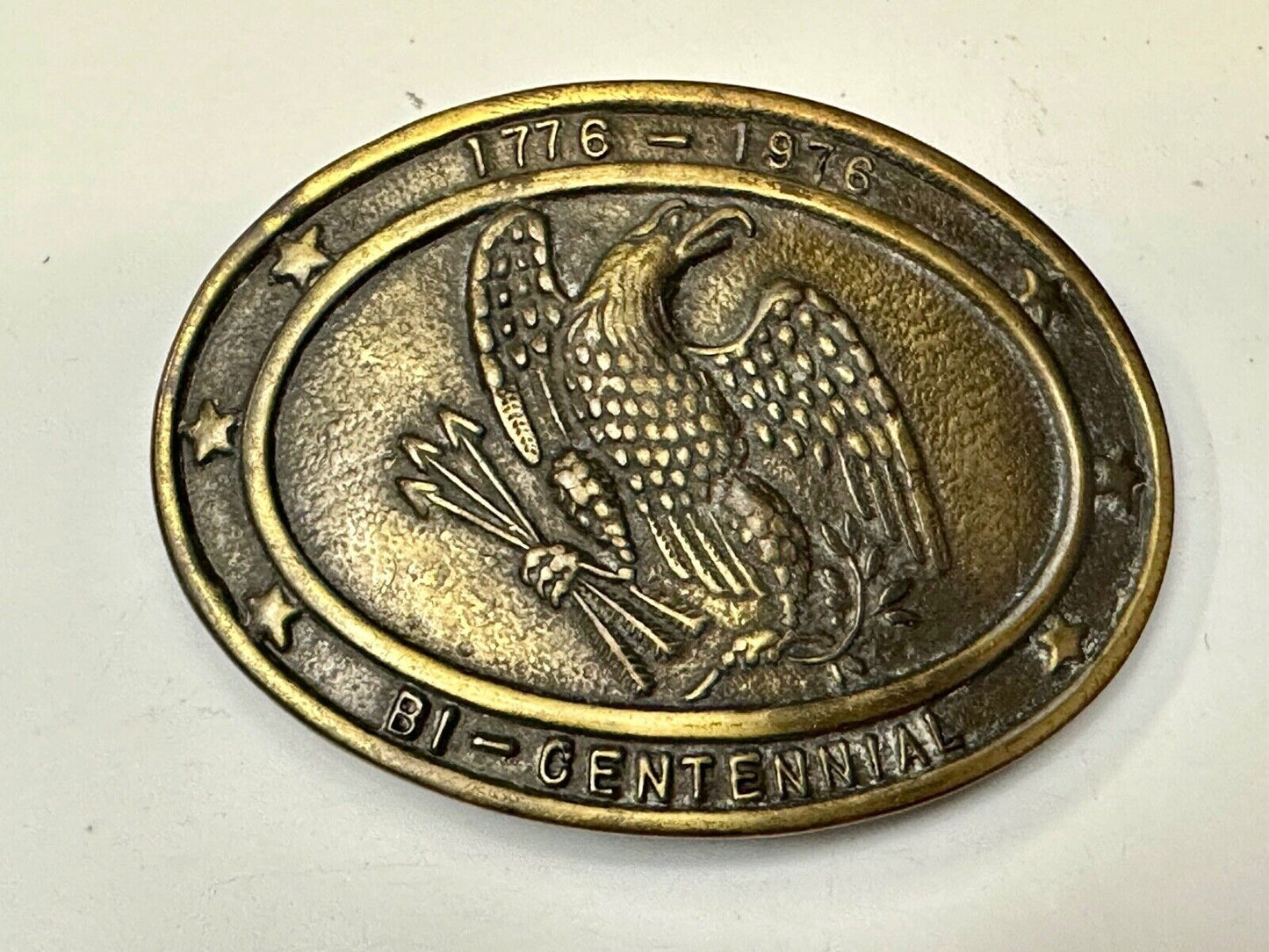 Bicentennial Majestic US Eagle Patriotic United States of America belt buckle