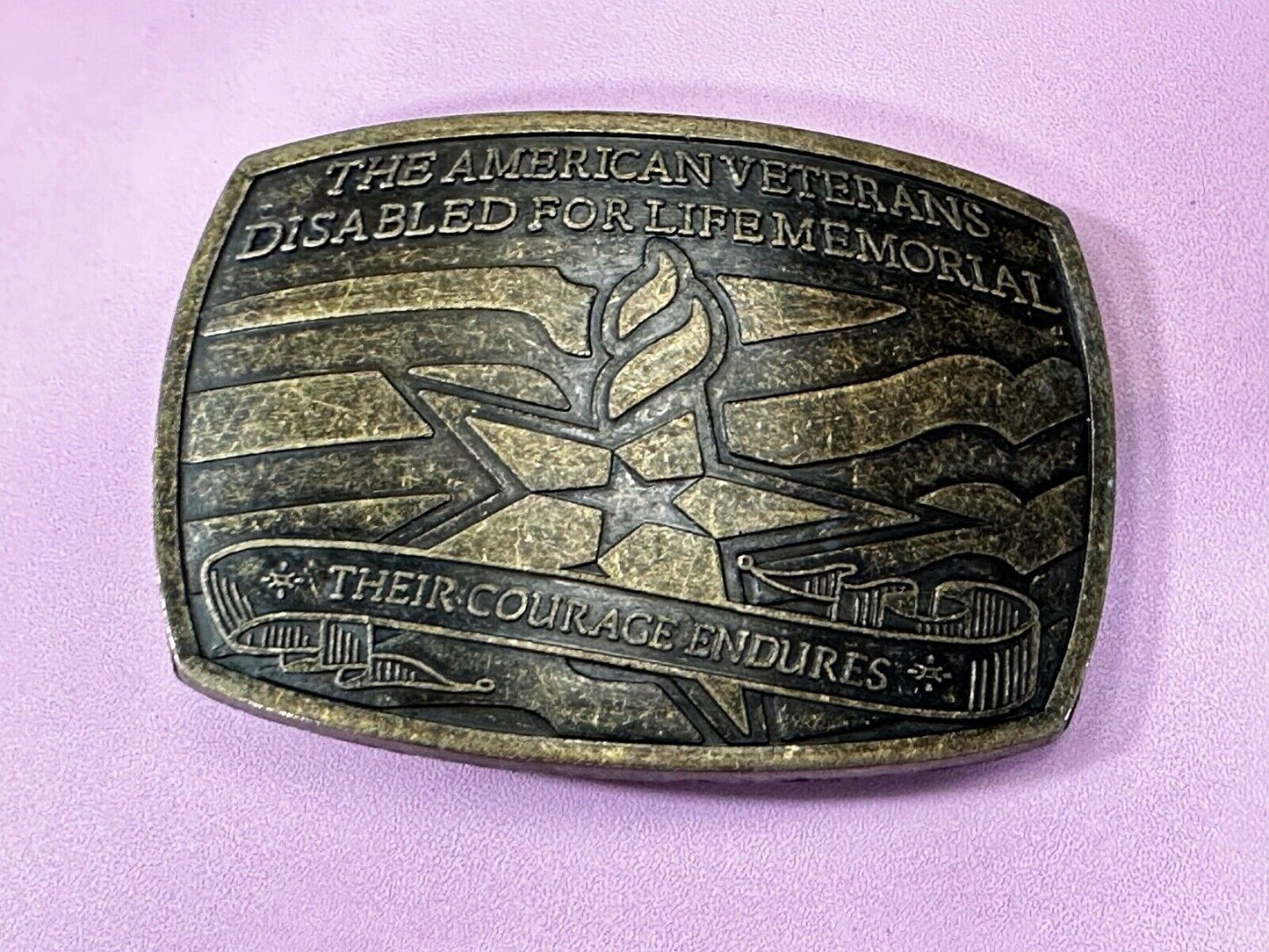 The American Veterans Disabled for Life Memorial Commemorative Belt Buckle
