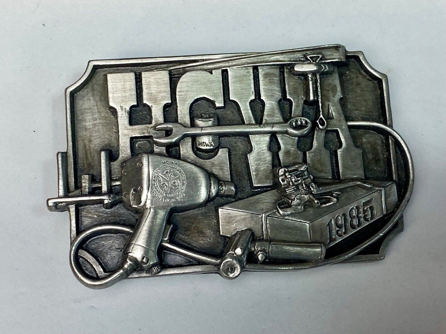 1985 Hcwa Hesston Corp Workers Association Commemorative Belt Buckle