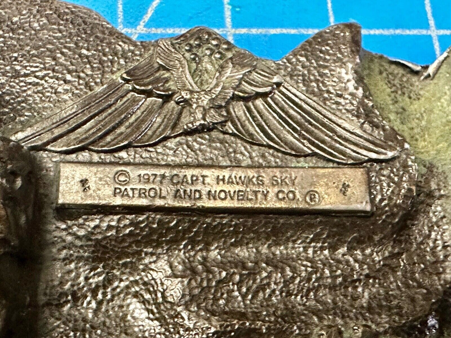 Train Steam Locomotive Vintage 1977 Cutout RR Cast Hawks Sky Patrol Belt Buckle