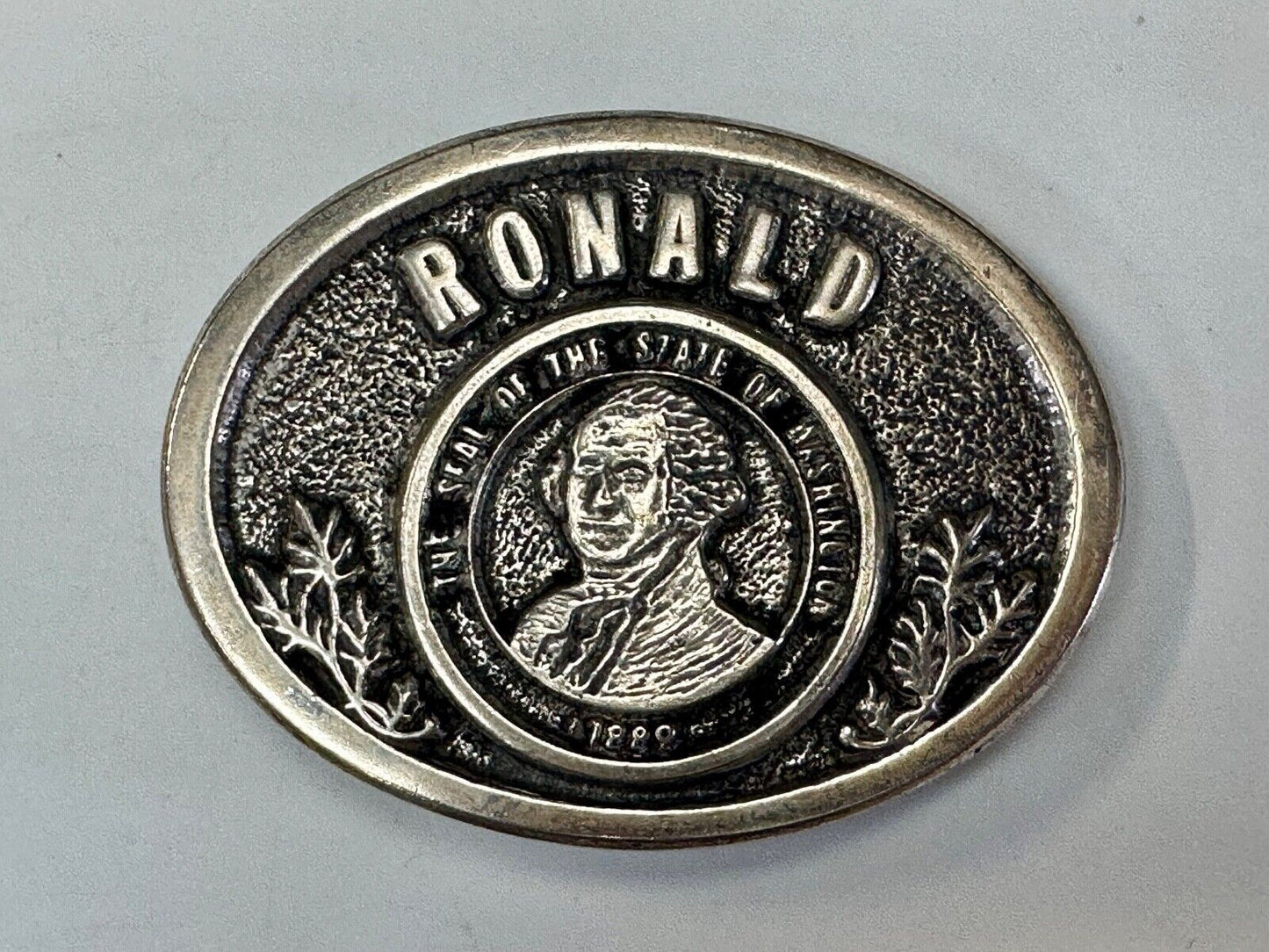 The Seal of the State of Washington Ronald Vtg 1889 belt buckle Art Collectibles