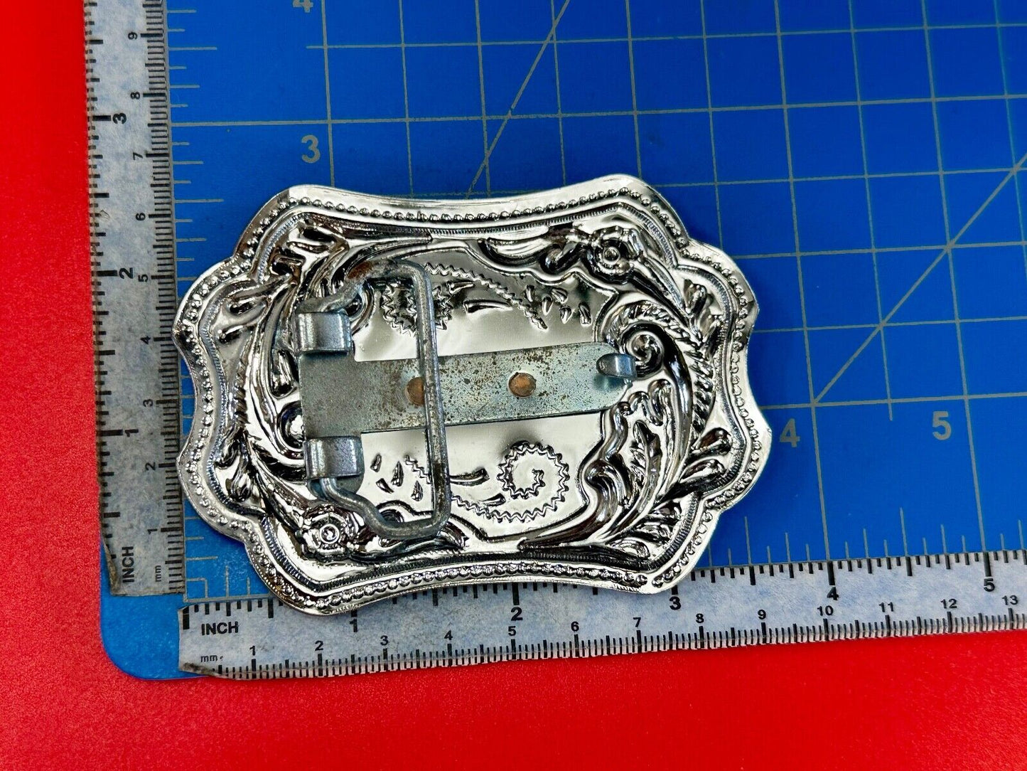 Texas Longhorn Steer Cowboys Vintage two tone belt buckle