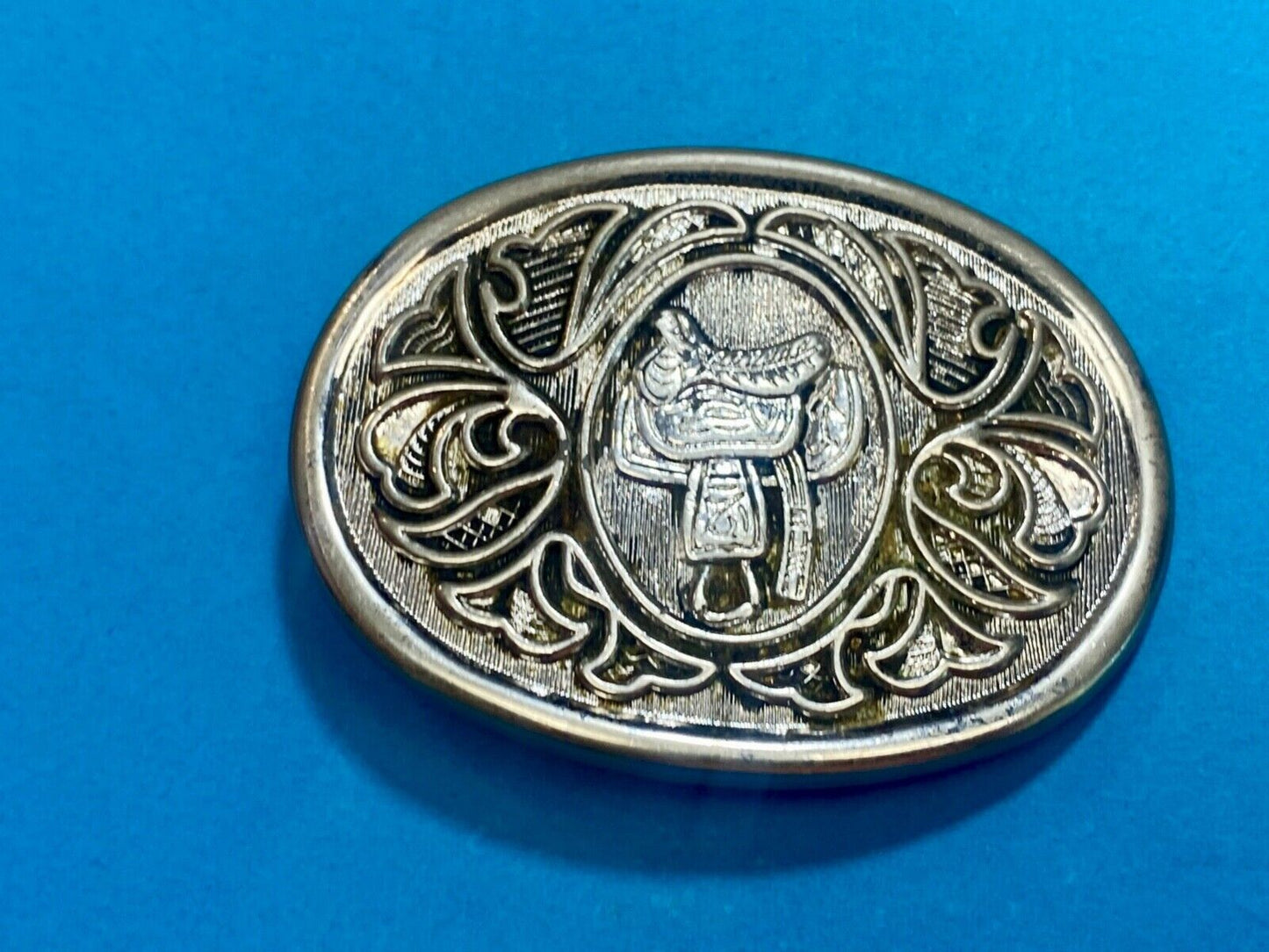 Avon Western Cowboys horse Saddle Vintage Belt Buckle - up to 1 1/2" belt