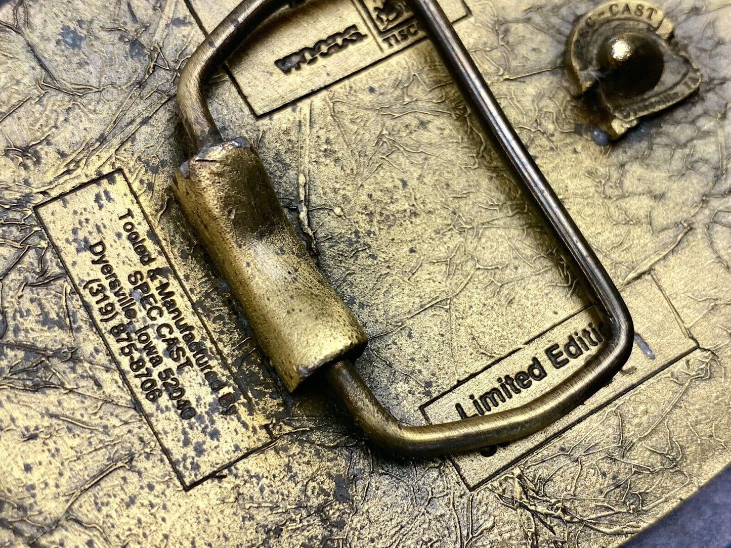 64 years - Tisco Tractor Implement Supply Spec Cast Farming Belt Buckle