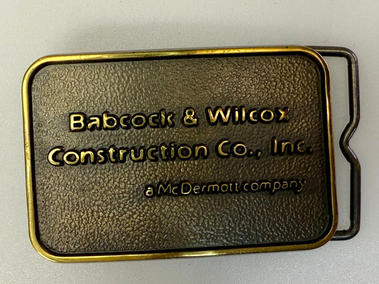 Babcock & Wilcox Construction Co. Commemorative Solid Brass Jadco Belt Buckle