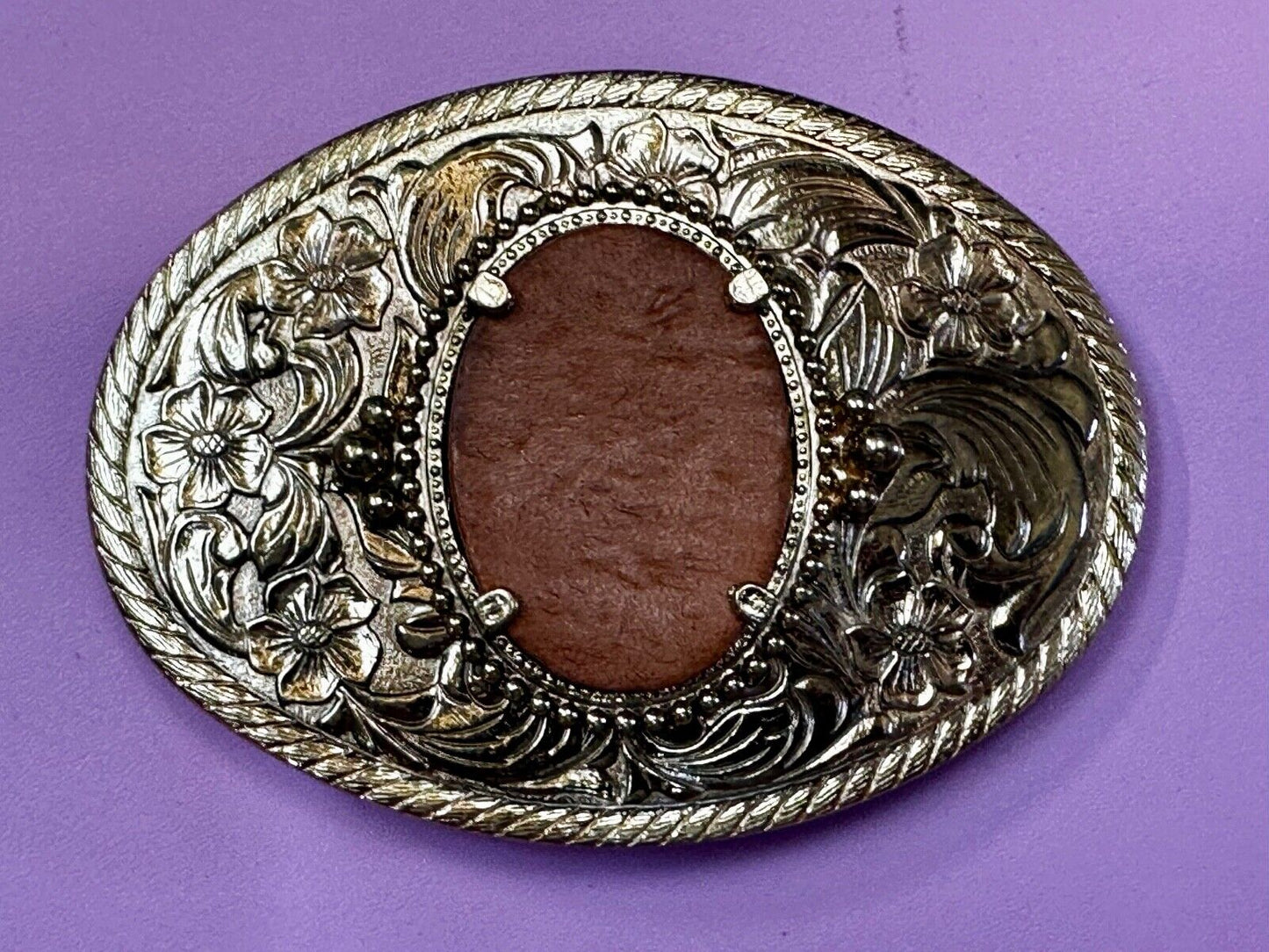 30 x 40 mm Western gold tone Ornate Belt Buckle To Mount Your Cabochon Gem Stone