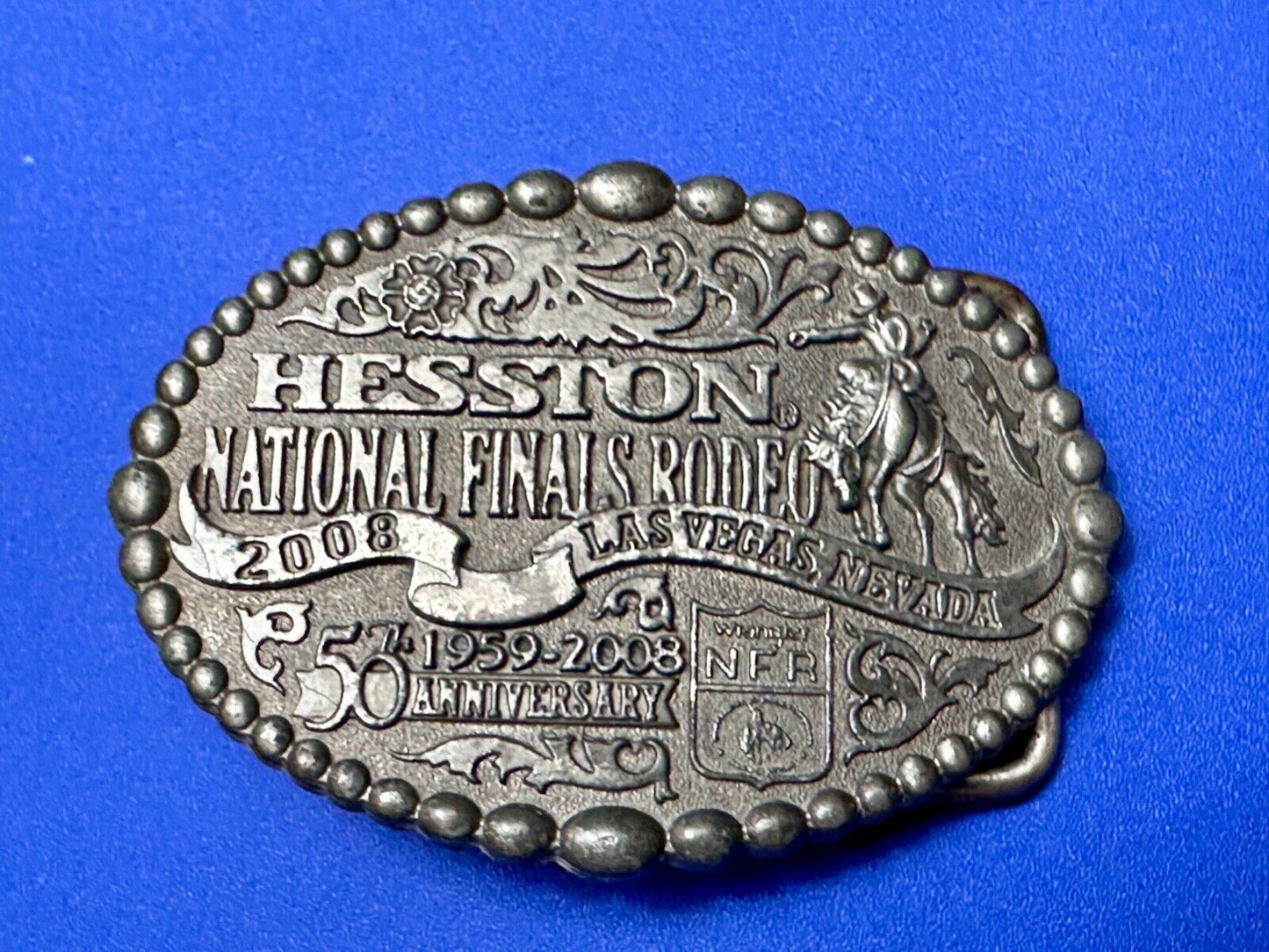 2008 Youth Size NFR Montana Silversmiths Wrangler 50th anniversary belt buckle