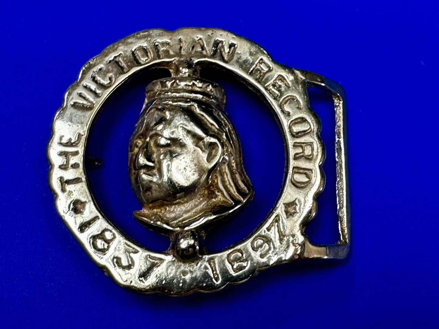 The Victorian Record Queen Victoria Royalty Horse Medallion Belt Buckle