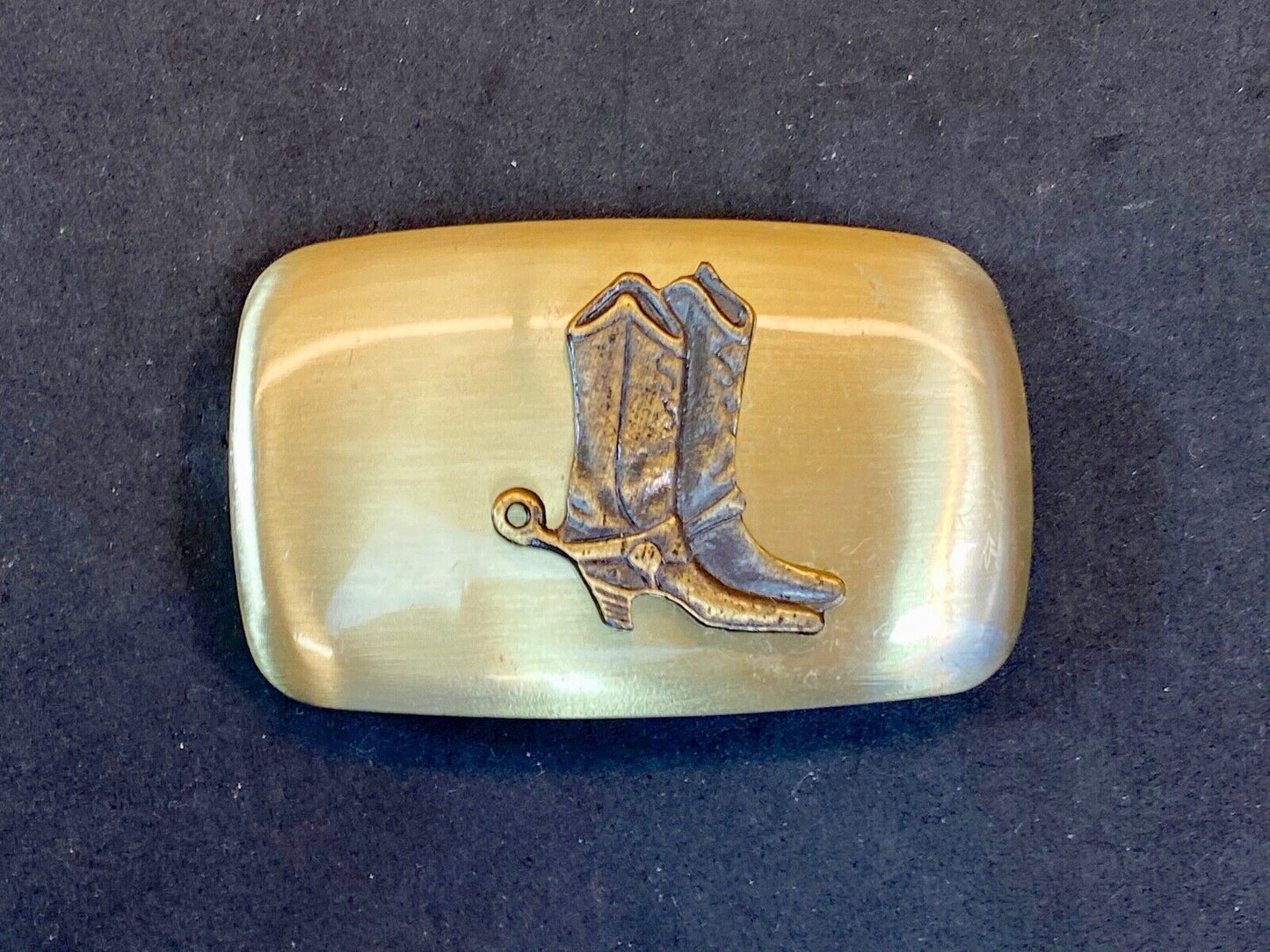 Vintage Chambers Western Rodeo Cowboy Boots With Spurs Belt Buckle