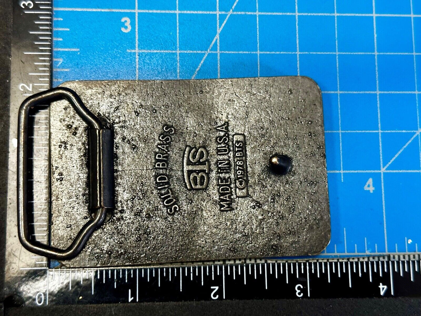 Black Powder Shooter Vintage BTS Solid Brass Belt Buckle - Guns Ammo Military