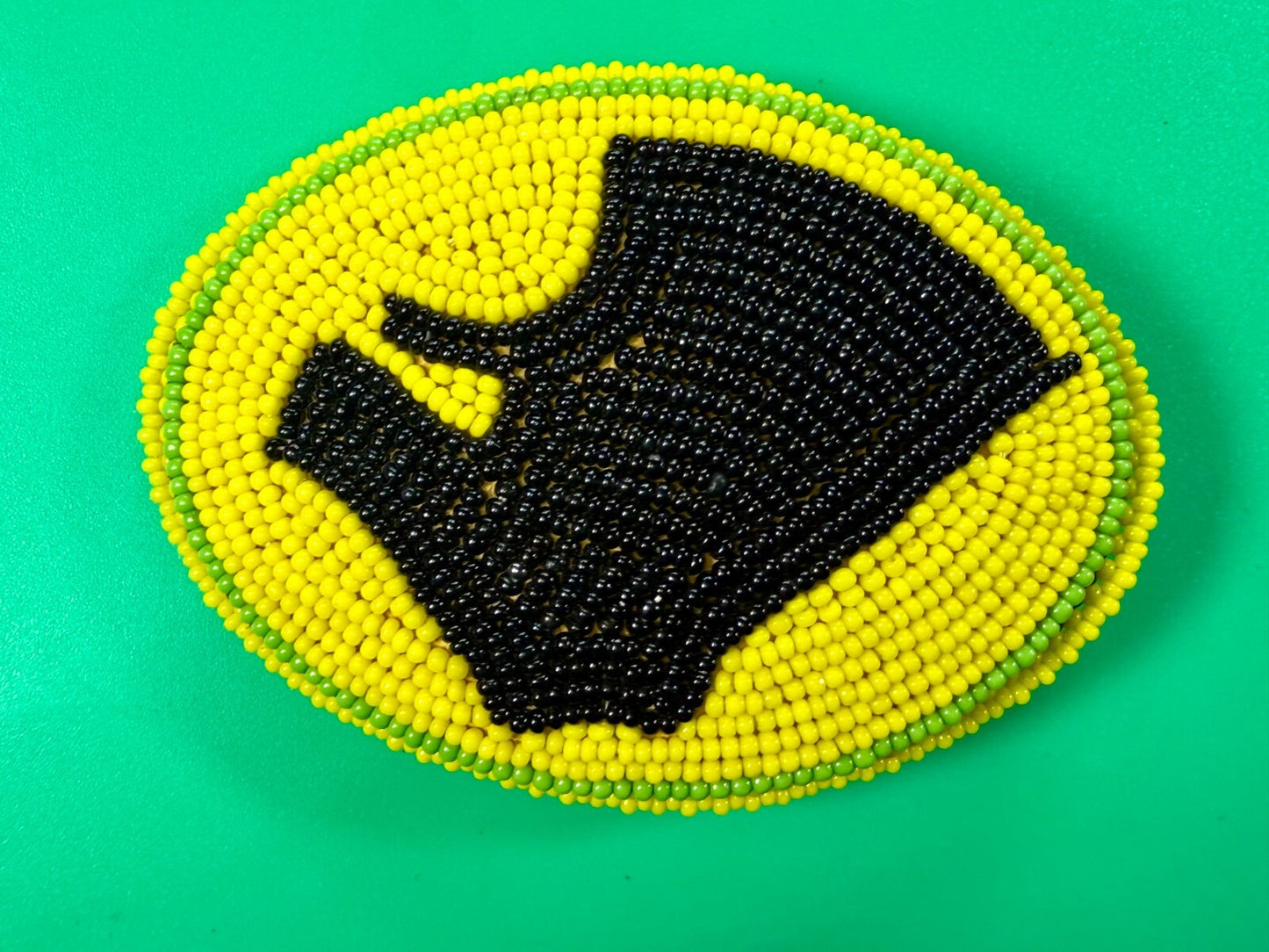 Bead Native American Indian Artisan Made Vintage Belt Buckle