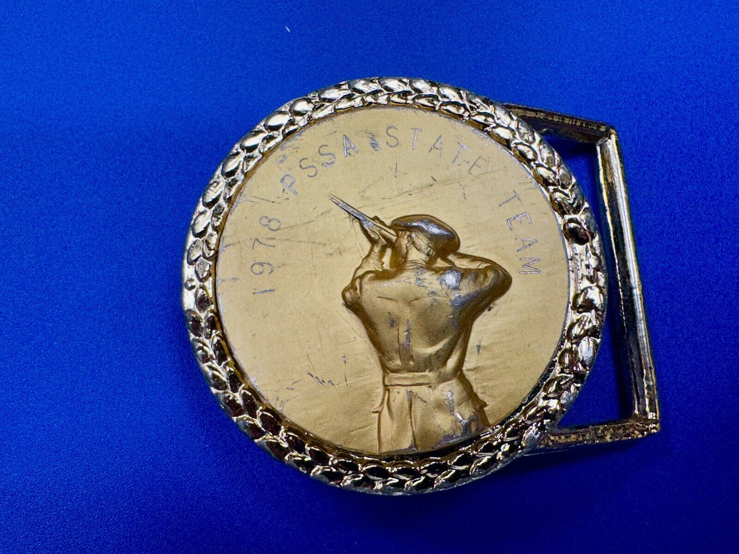 Vintage 1978 PSSA State Team shooting Rare Olympics Collectors belt buckle