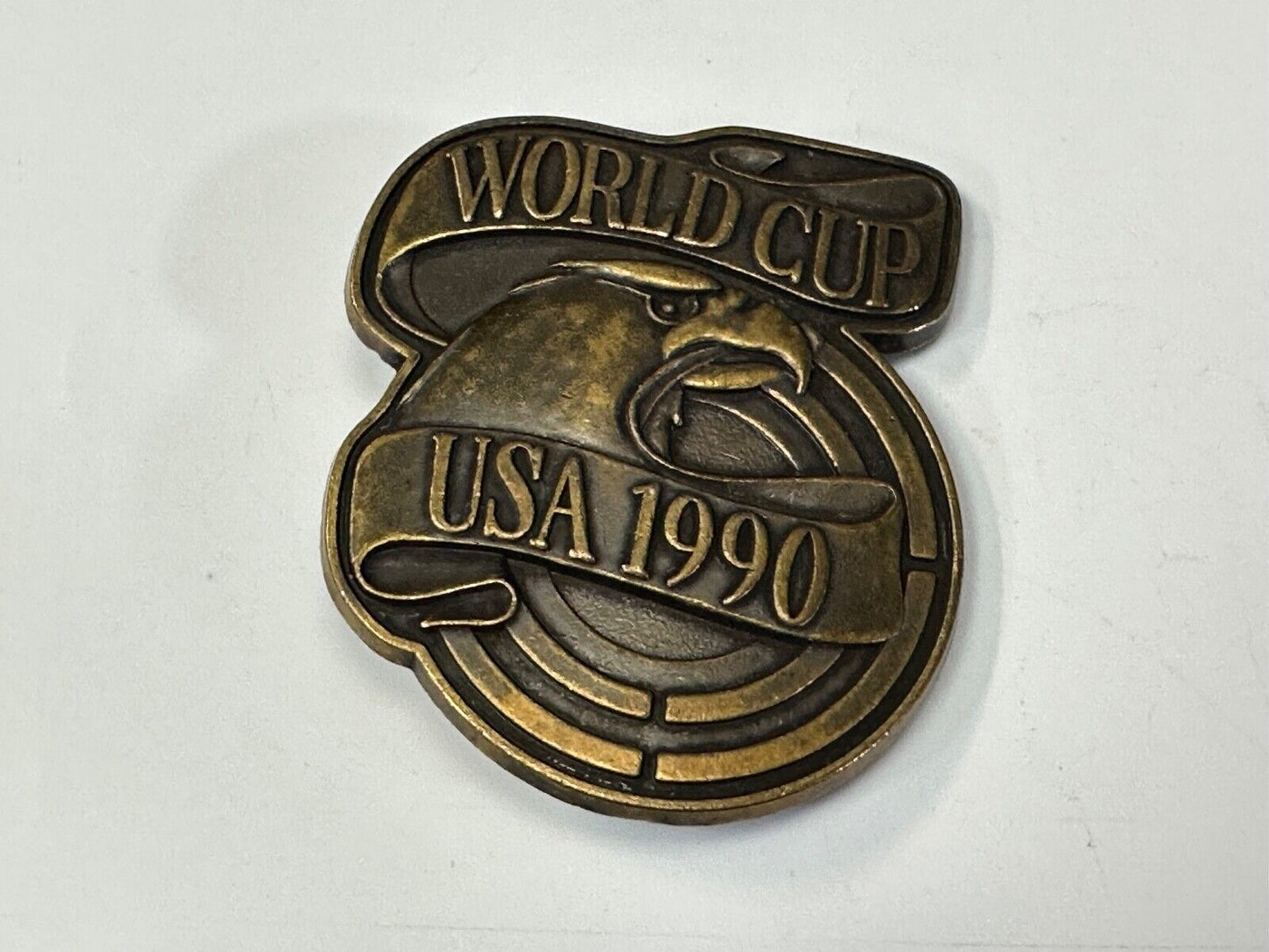 1990 USA World Cup Games Mens National Soccer Commemorative belt buckle
