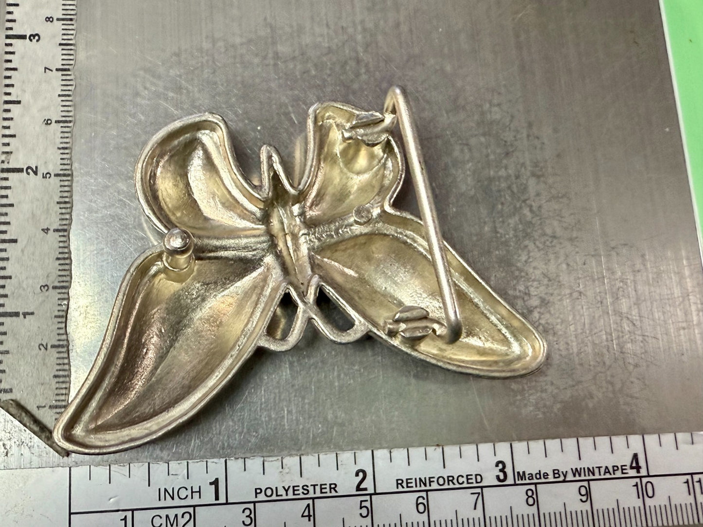 Beautiful Butterfly Shaped Figural Cutout Hippy Vibe Silver Color Belt Buckle