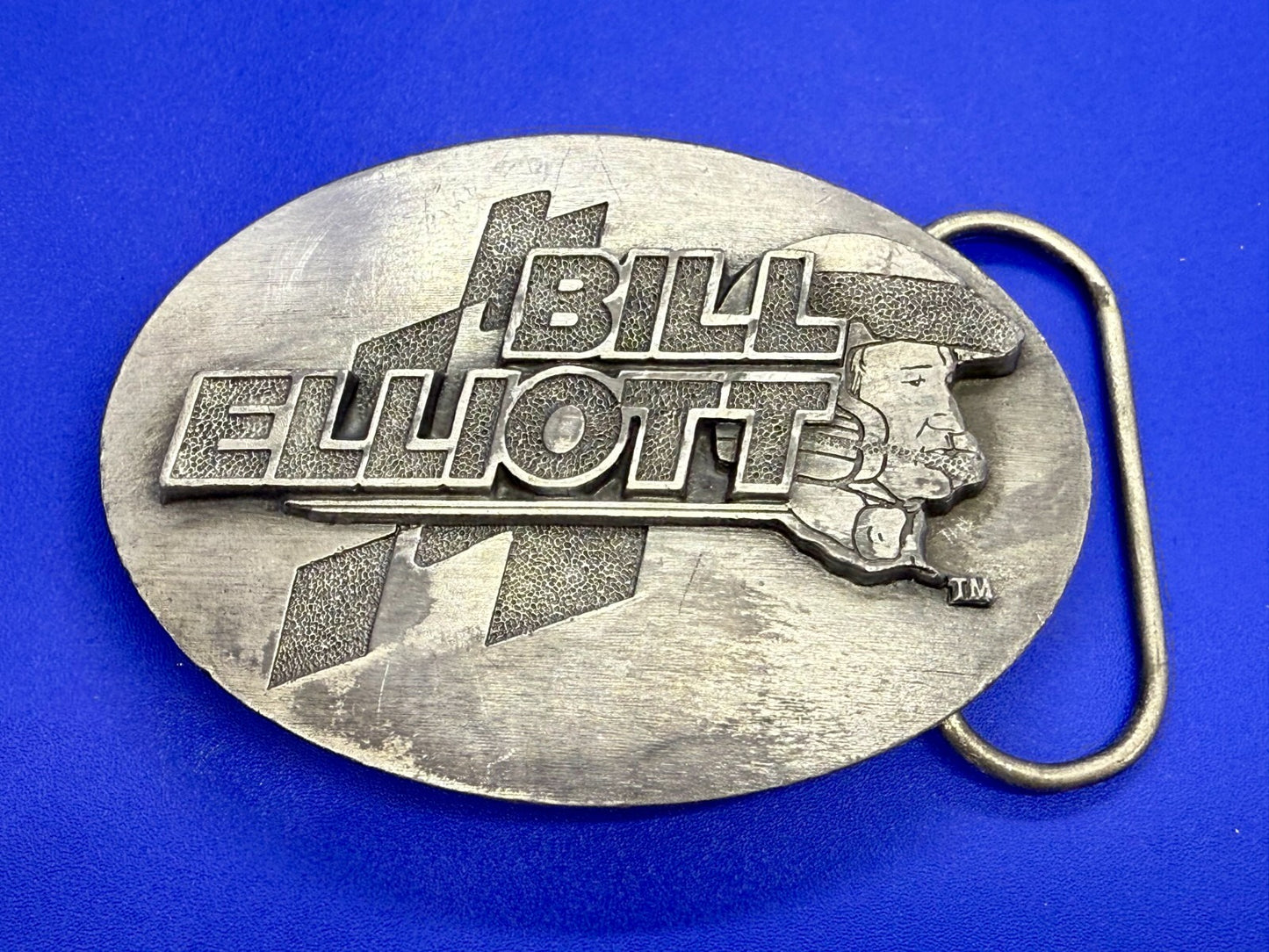 Bill Elliott NASCAR Car Racing Racer Driver Vintage 1991 Licensed Belt Buckle