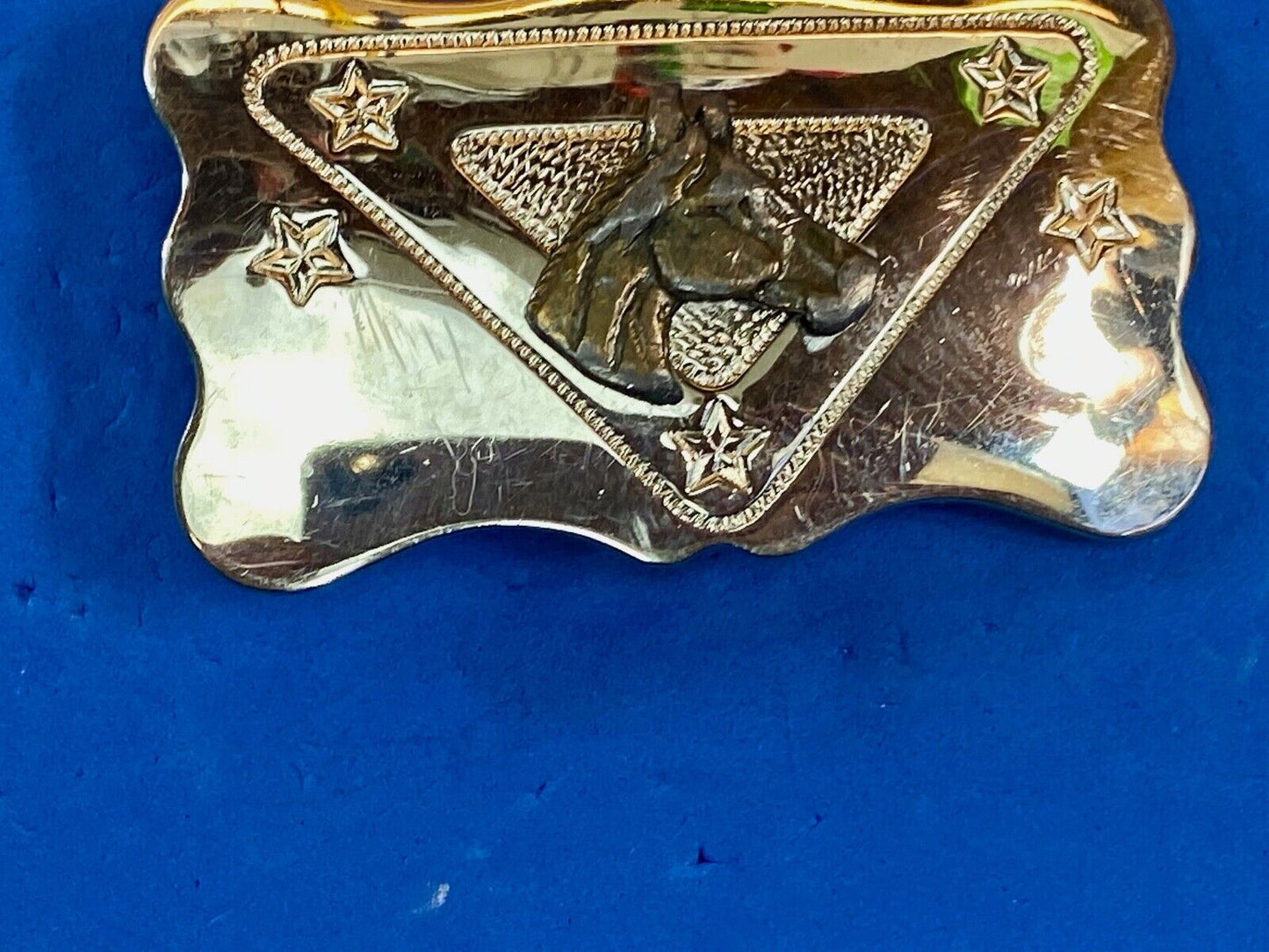 Vintage Chambers Two Toned Horse Head Bust Belt Buckle