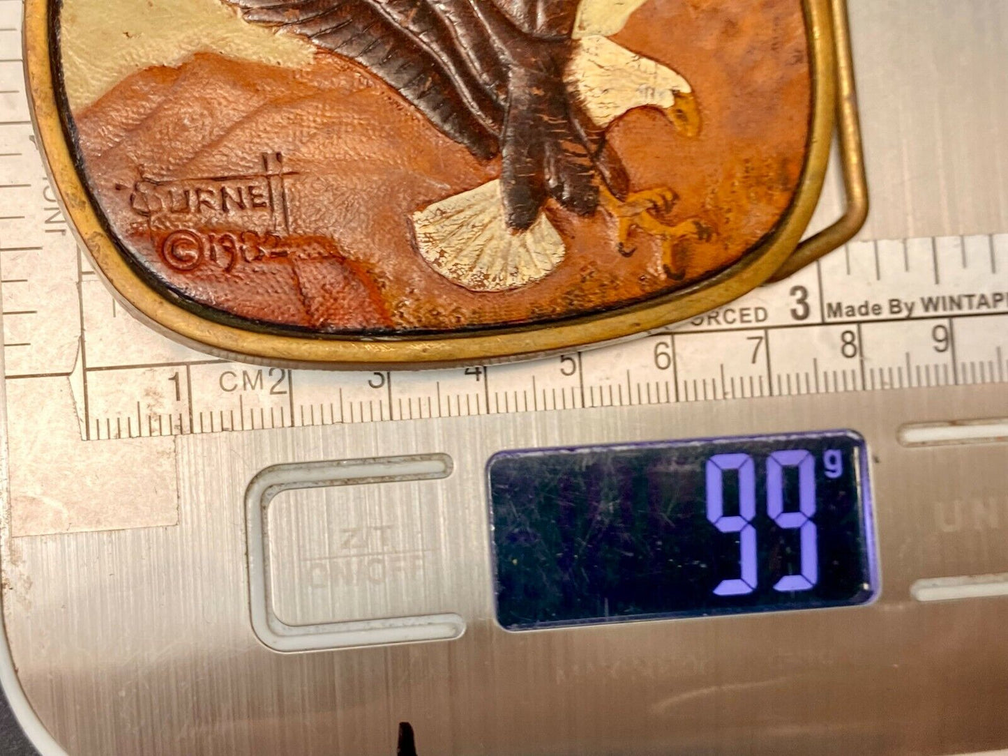1982 Sufnet - American Bald Eagle Solid Brass Belt Buckle By Baron Brass Works