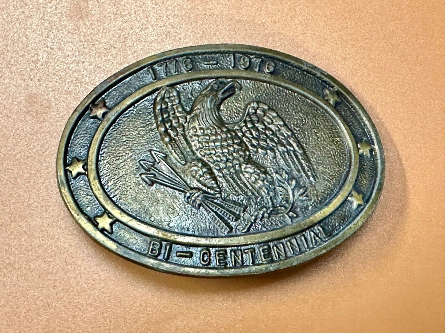 Bicentennial USA America 1776 - 1976 Eagle Arrows Vintage belt buckle