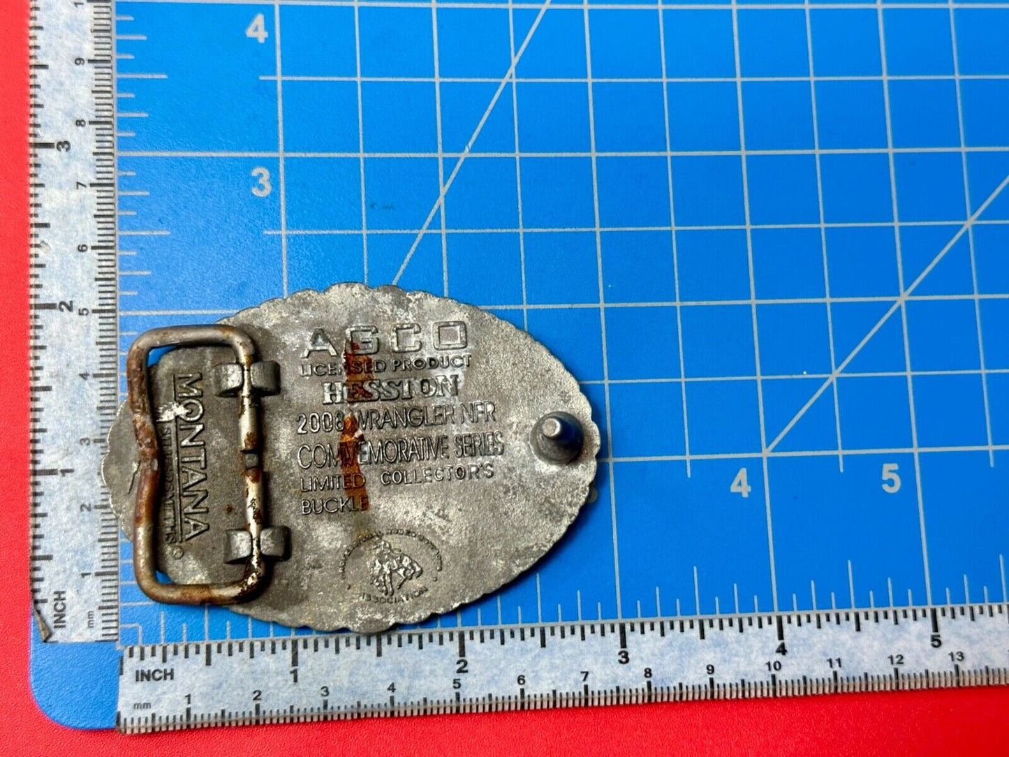 2008 Youth Size NFR Montana Silversmiths Wrangler 50th anniversary belt buckle