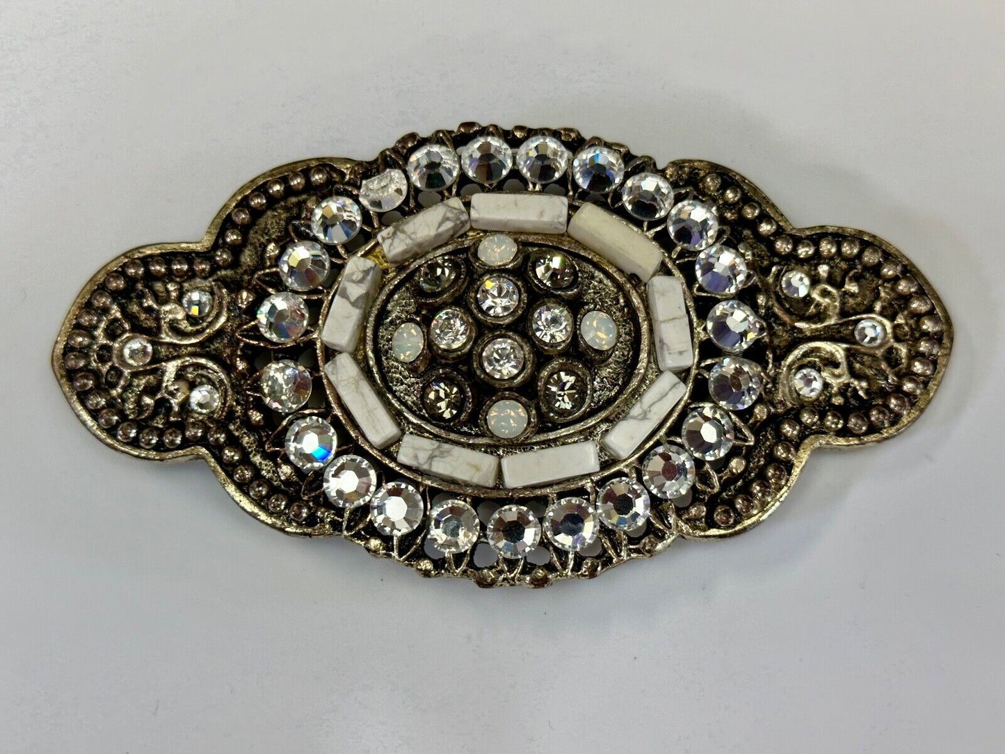 Vintage accented antique victorian vibe large belt buckle