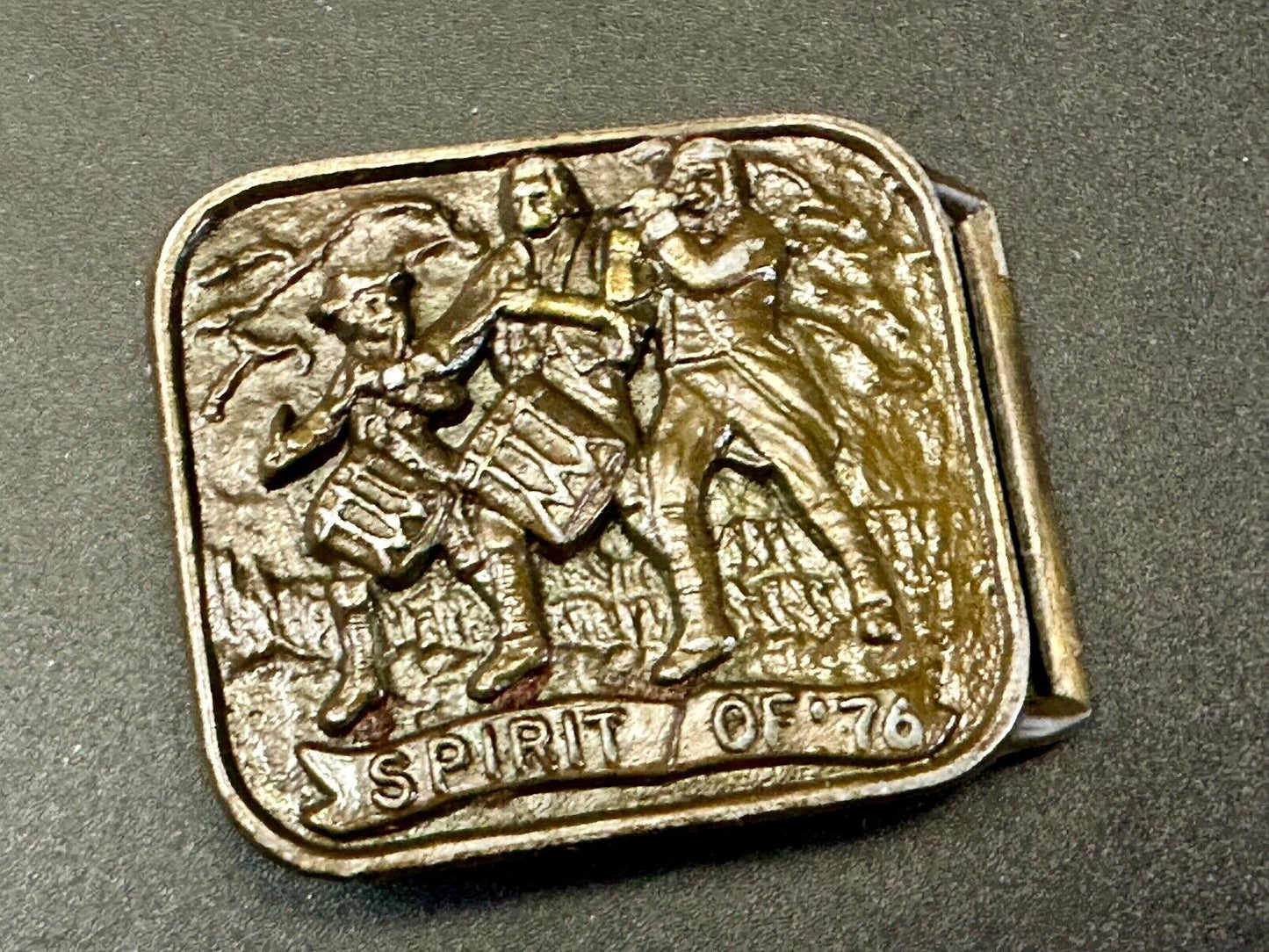 The Spirit of 76 - Patriotic American Bicentennial Marching Band belt buckle